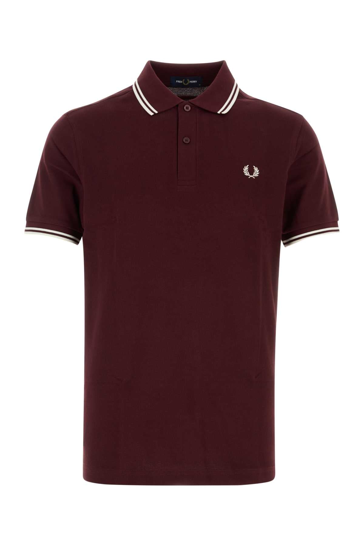 Fred Perry Twin Tipped Polo Shirt — Burgundy by Fred Perry