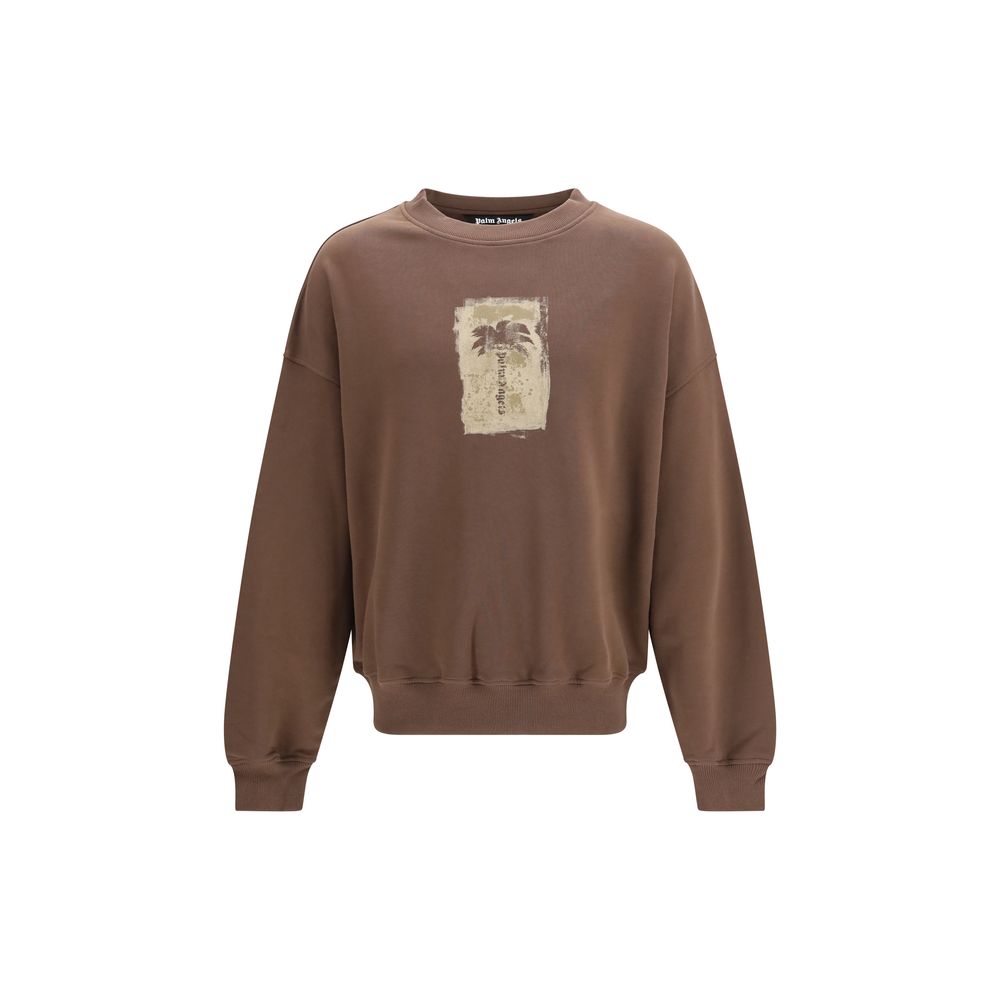Palm Angels Palm Tree Graphic Sweatshirt — Brown by Palm Angels