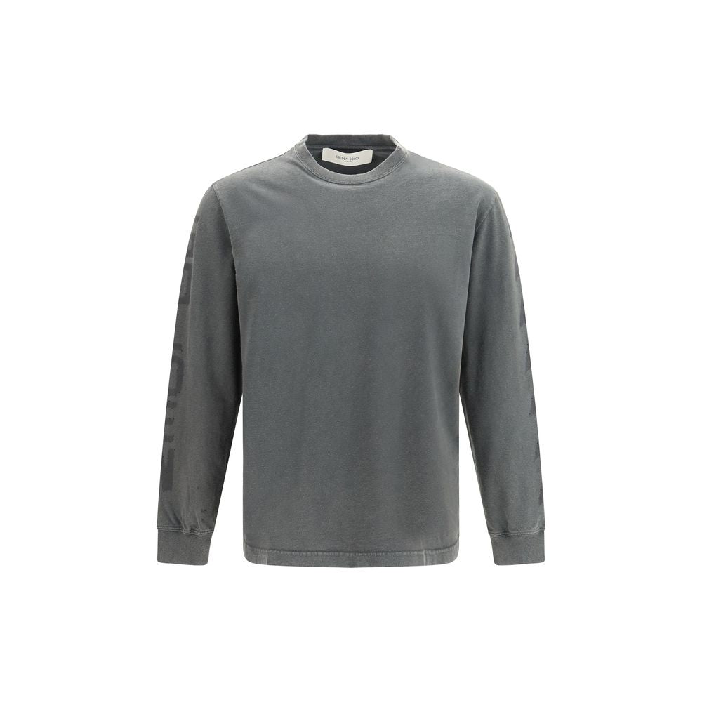 Golden Goose Vintage-Effect Cotton Jersey Long-Sleeve T-Shirt — Grey by Golden Goose
