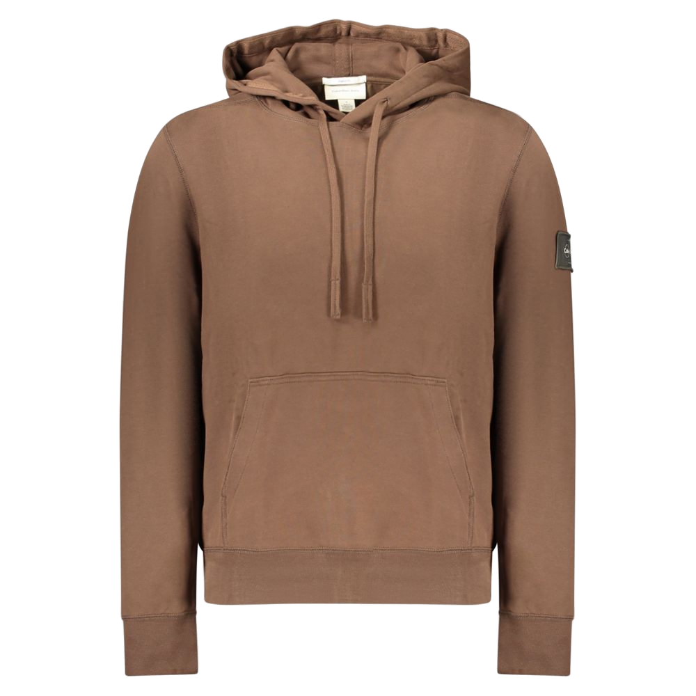Calvin Klein Cotton Fleece Hoodie — Brown by Calvin Klein