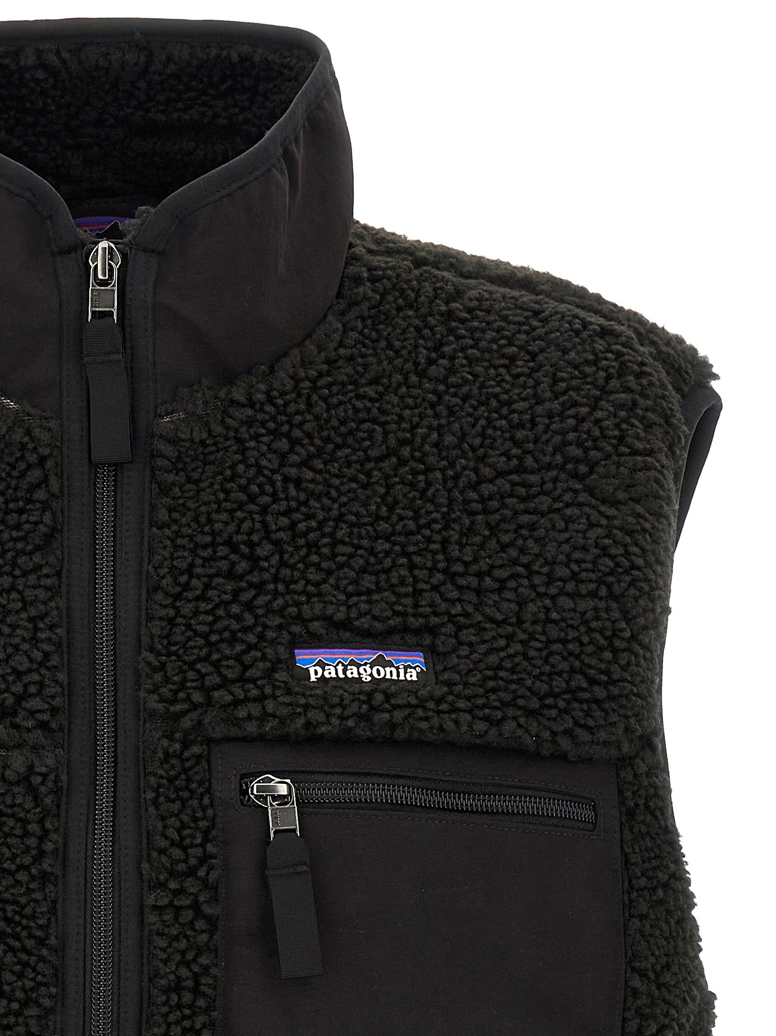 Patagonia Fleece Vest — Black, view 3