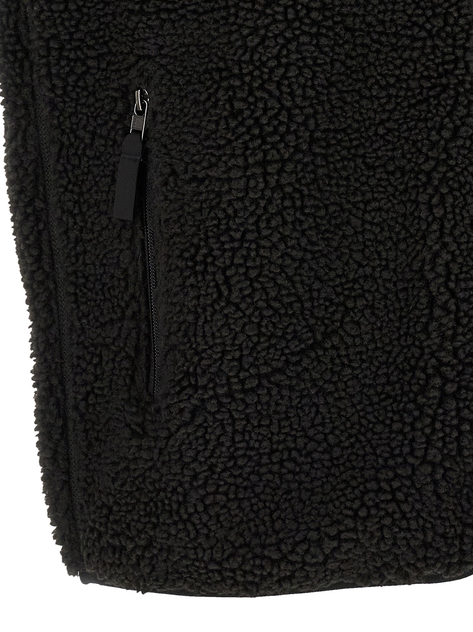 Patagonia Fleece Vest — Black, view 4