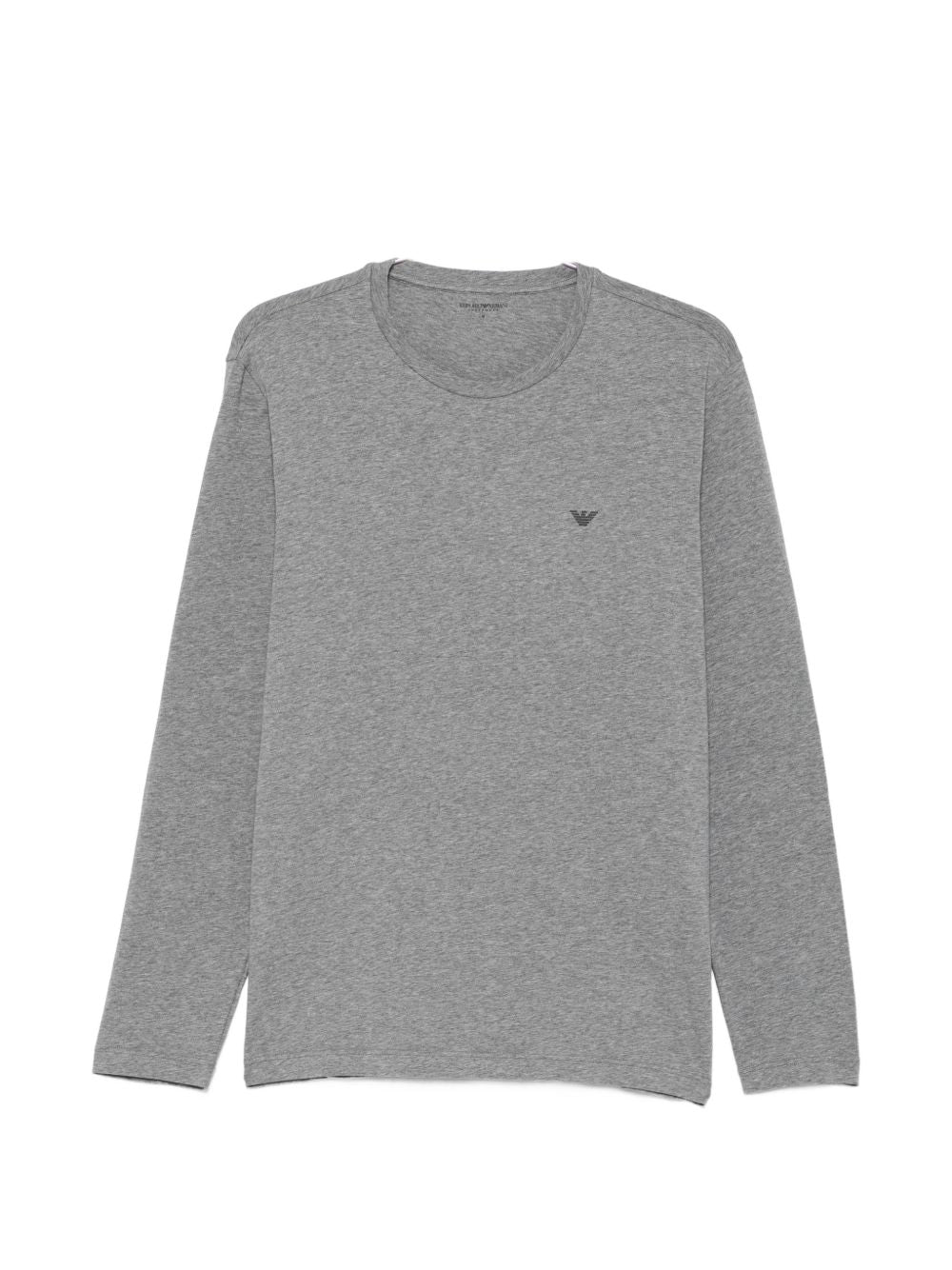 Emporio Armani Logo-Embroidered Long-Sleeve T-Shirt — Gray by Emporio Armani