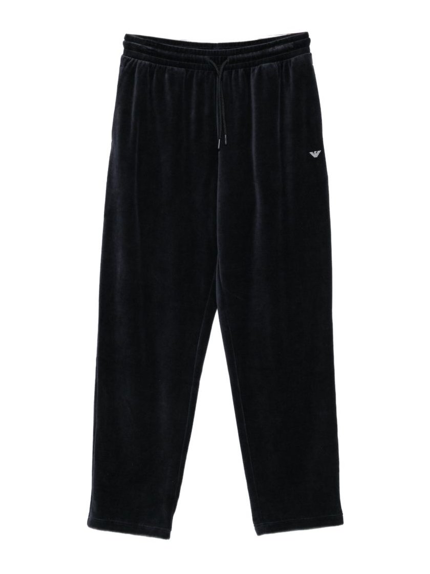 Emporio Armani Velvet-Effect Trousers — Navy by Emporio Armani