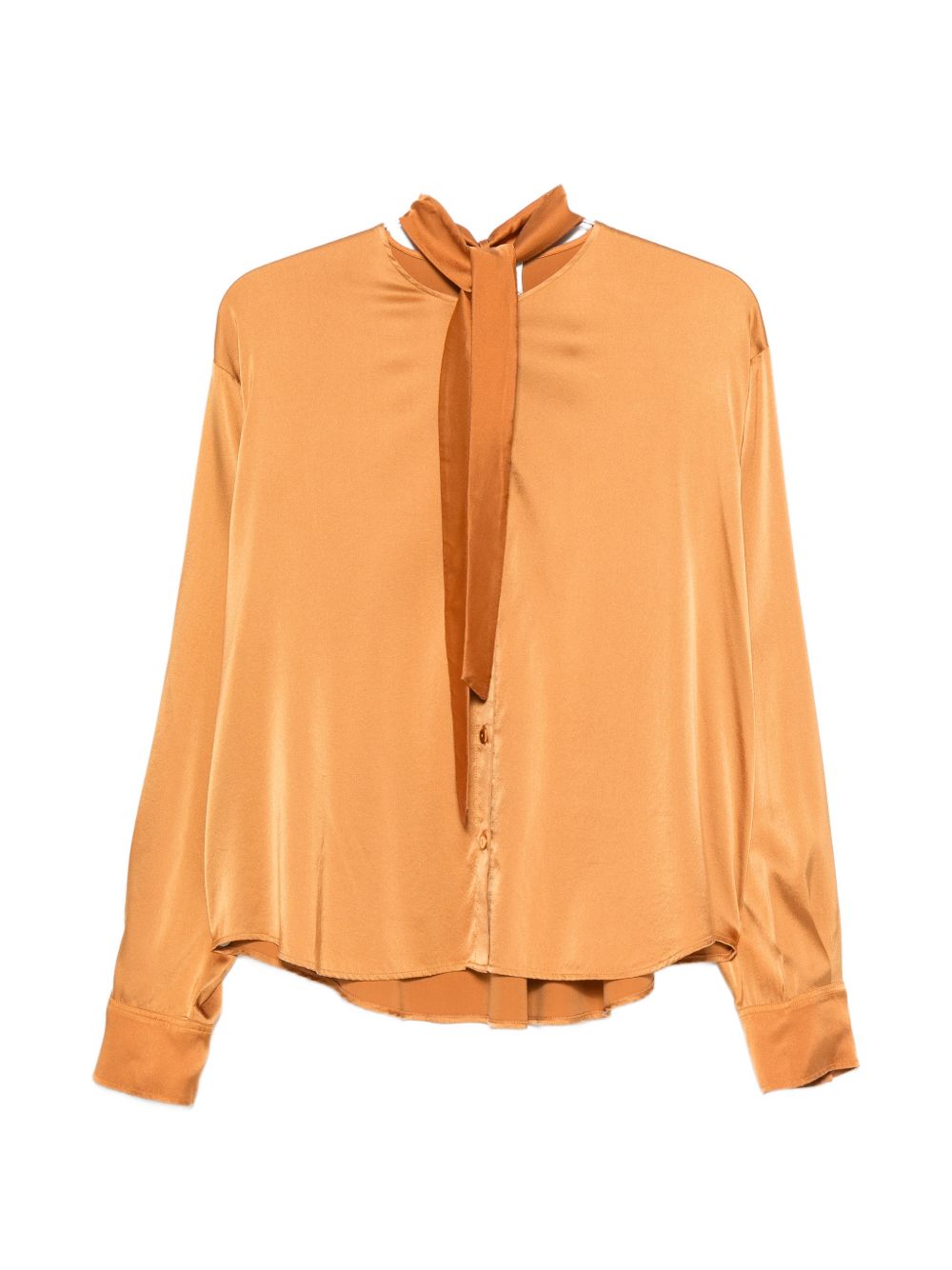 Forte Forte Silk Bow-Tie Blouse — Orange by Forte Forte