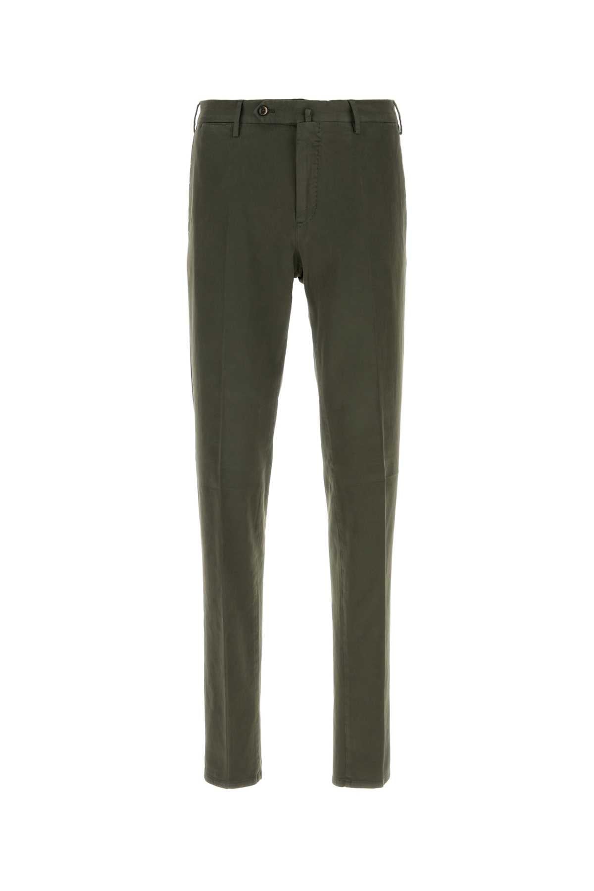 Pt Torino Stretch Cotton Blend Trousers — Green by Pt Torino