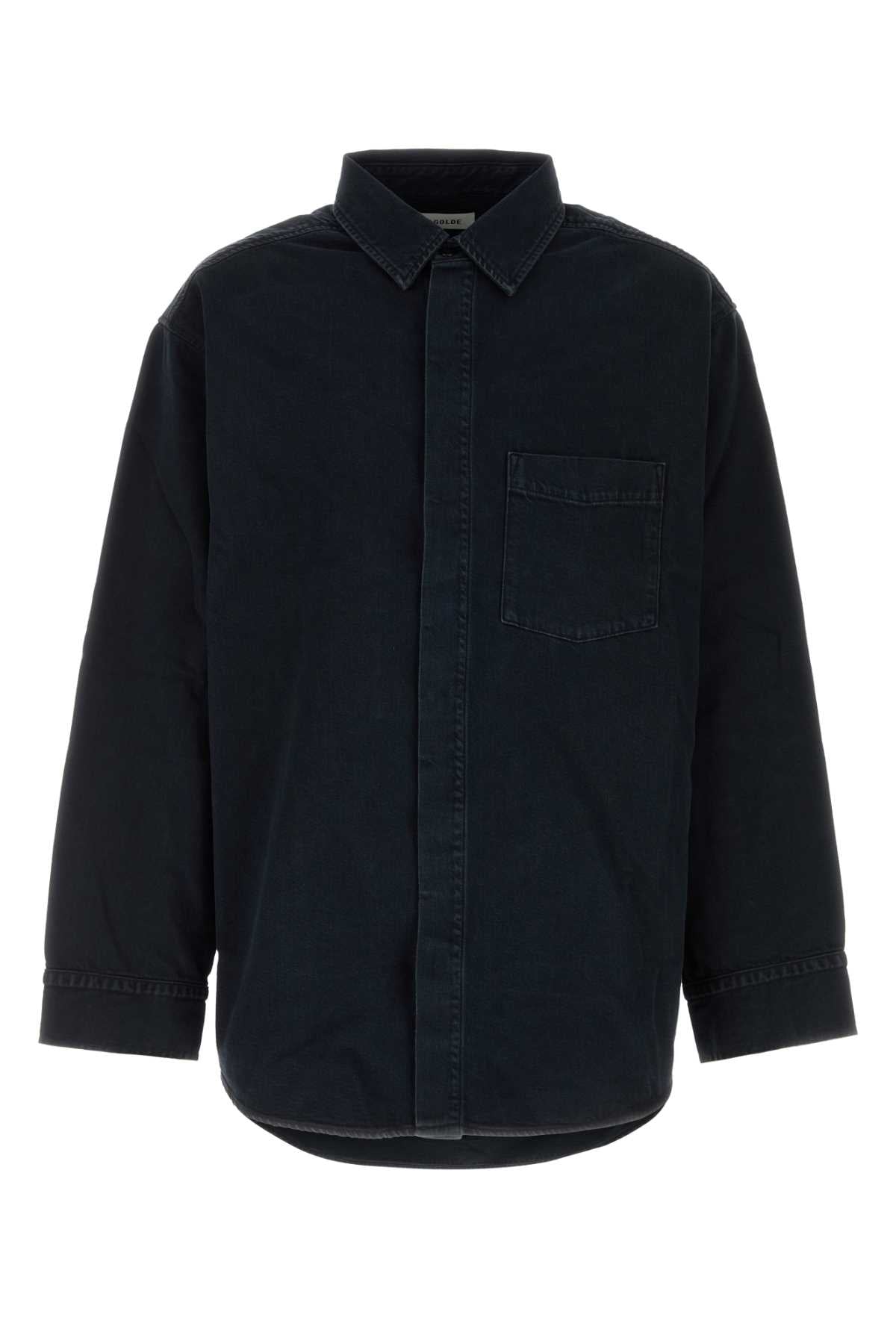 Agolde Boyle Shirt — Navy by Agolde