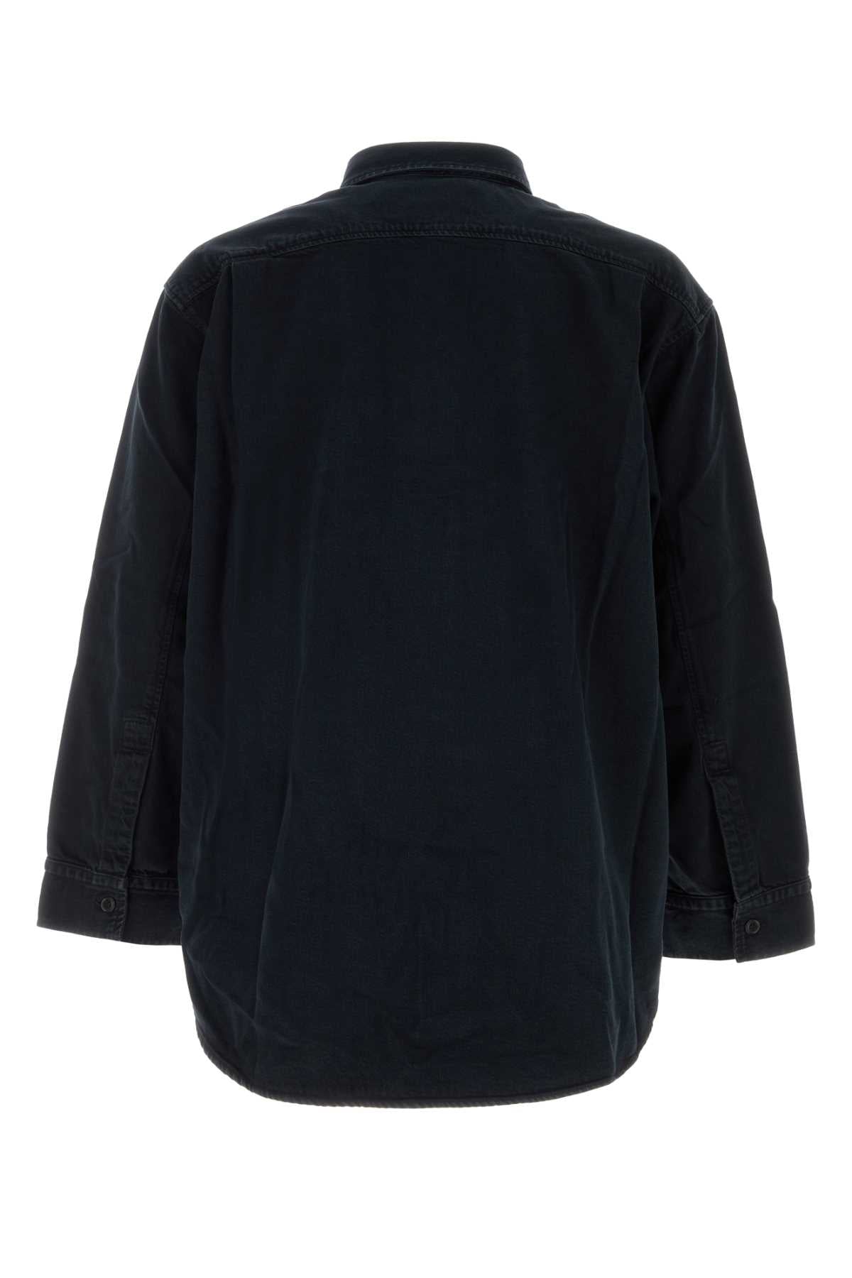 Agolde Boyle Shirt — Navy, view 2