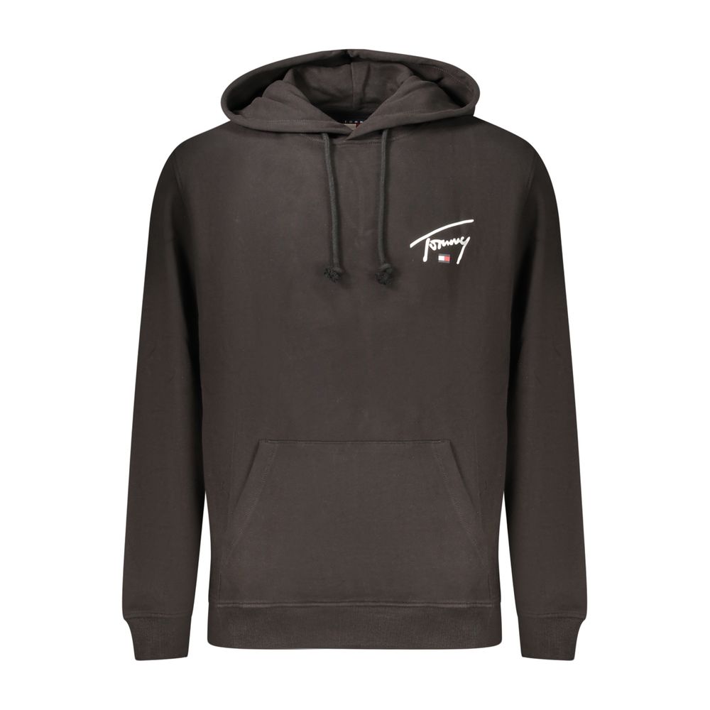 Tommy Hilfiger Logo-Embroidered Cotton Hoodie — Black by Tommy Hilfiger