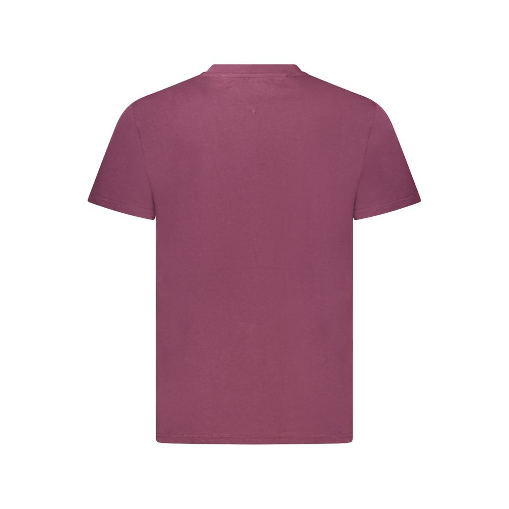 Tommy Hilfiger Logo-Embroidered Cotton T-Shirt — Purple, view 2