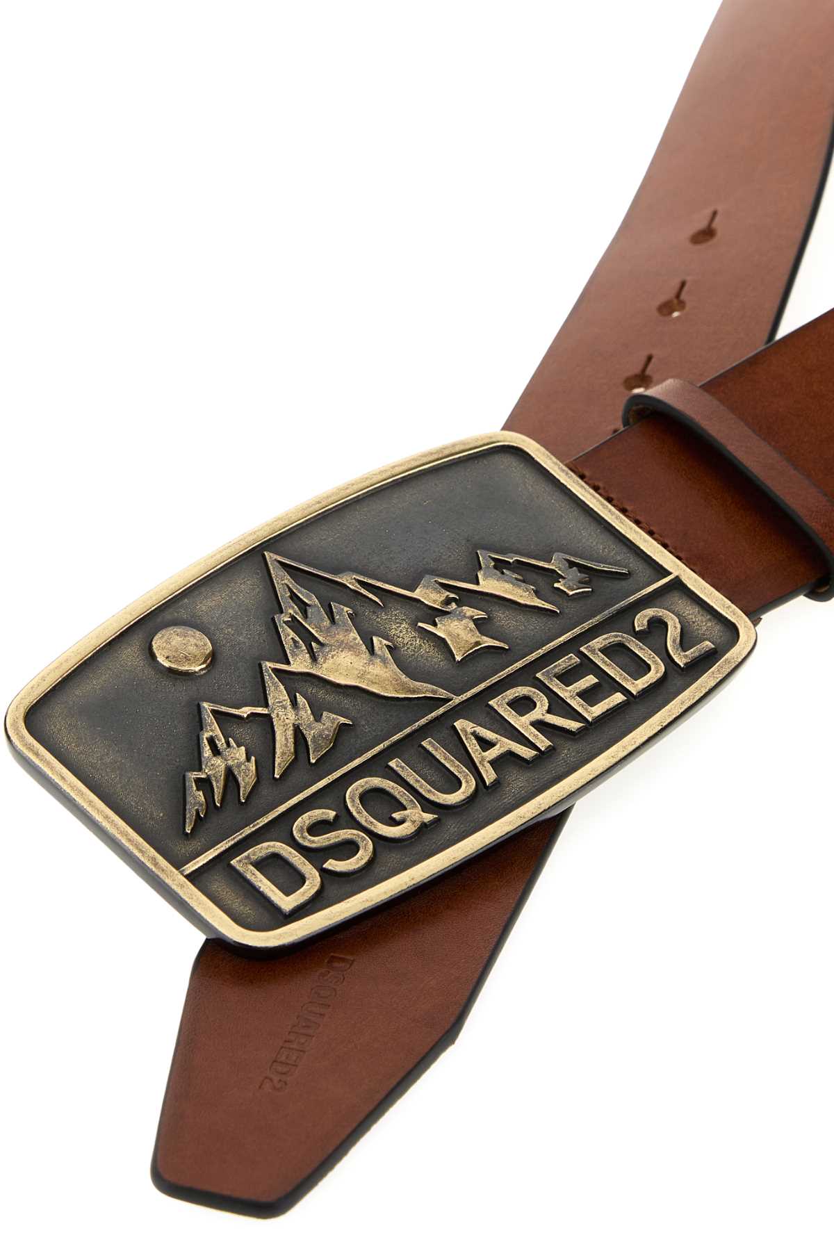 Dsquared2 Mountain Logo Buckle Belt — Brown, view 4