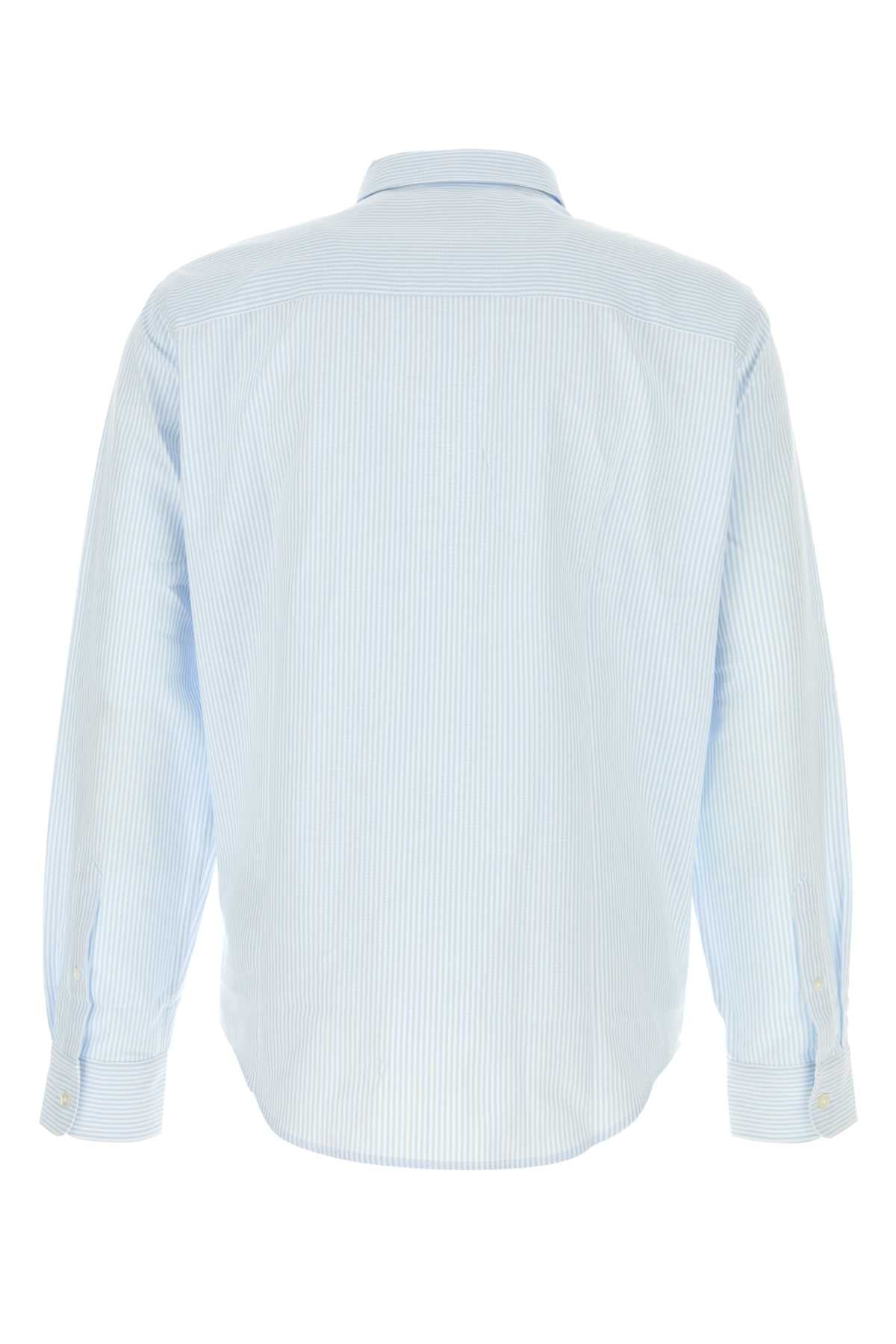 AMI Paris Embroidered Oxford Shirt — Blue, view 2