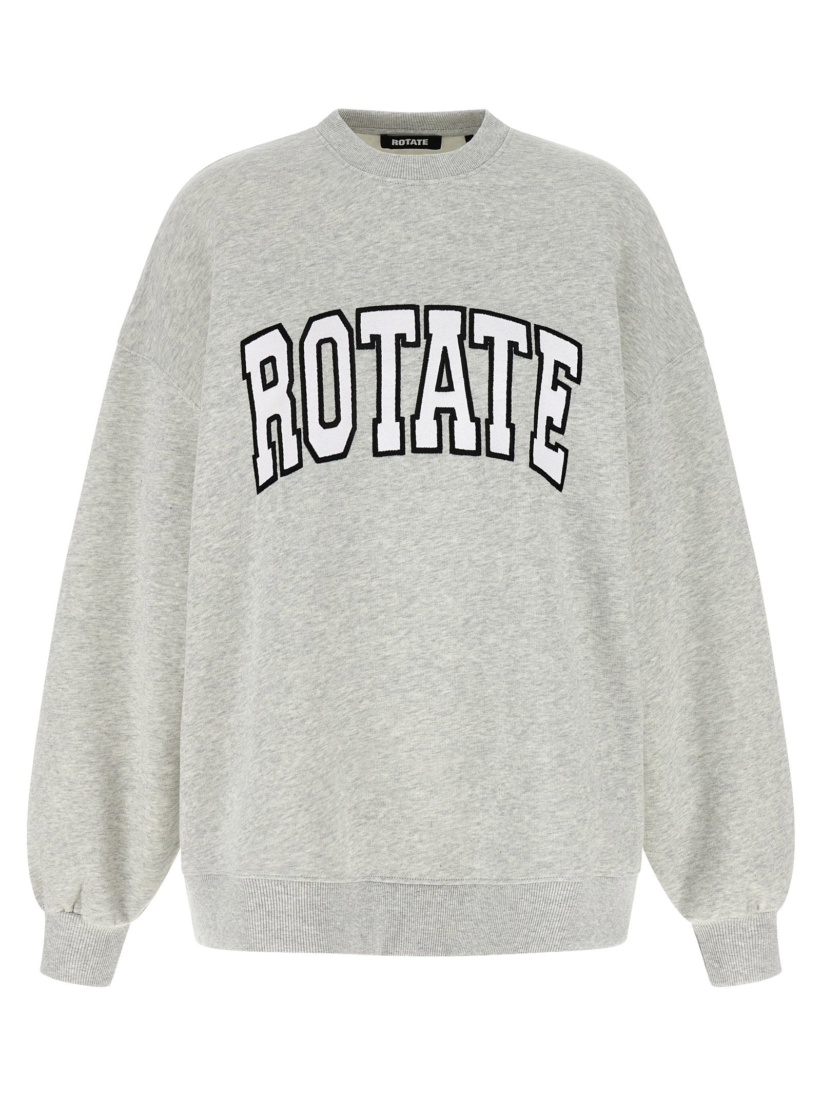 Rotate Birger Christensen Logo-Embroidered Cotton Sweatshirt — Beige by Rotate Birger Christensen