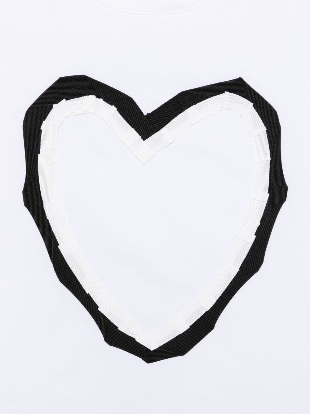Alessandro Enriquez Heart-Print Cotton T-Shirt — White, view 3