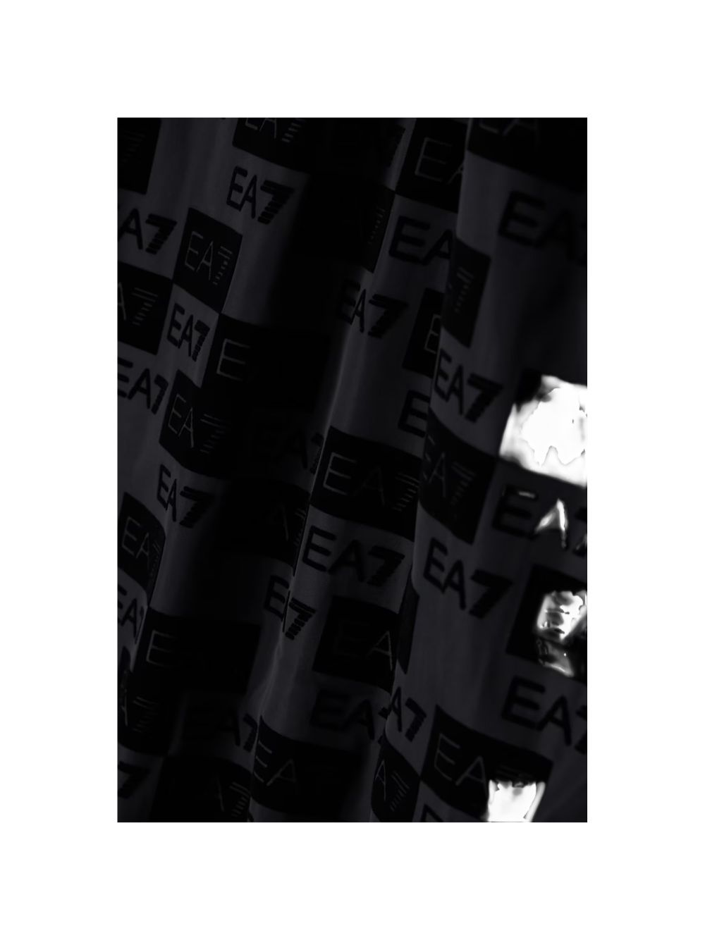 EA7 Allover Logo Bomber Jacket — Black, view 3