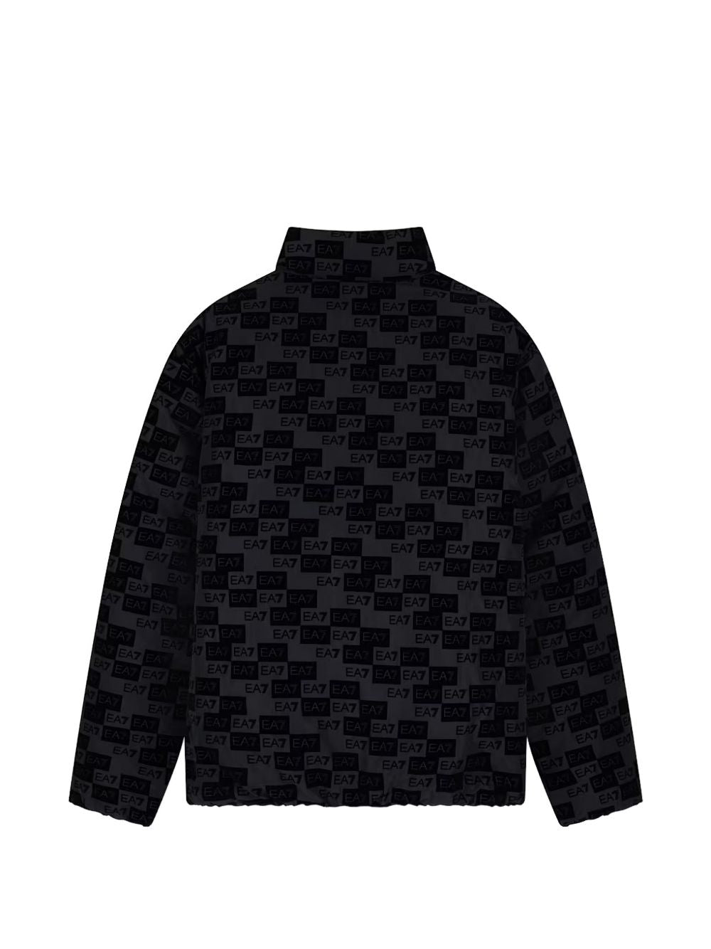 EA7 Allover Logo Bomber Jacket — Black, view 4