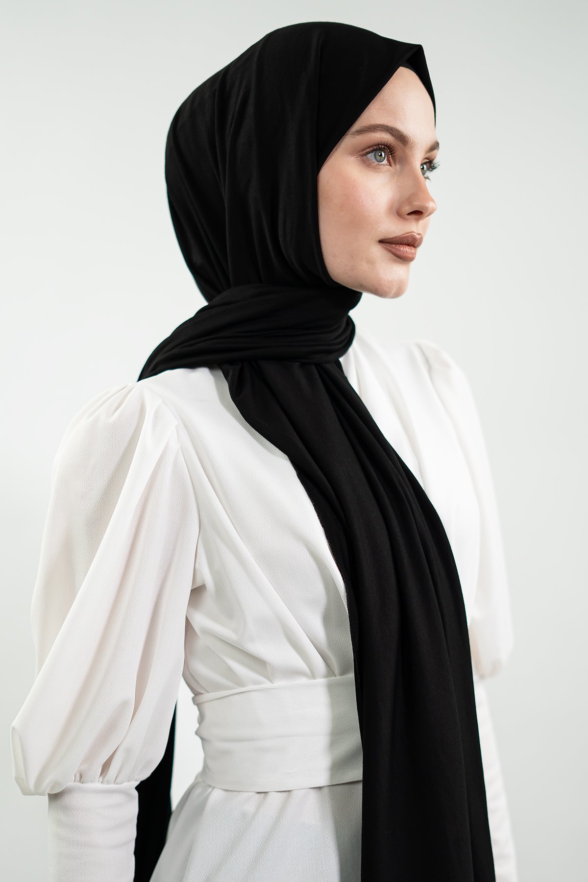 Premium Turkish Jersey Hijab| Black & White by NEOMODEST