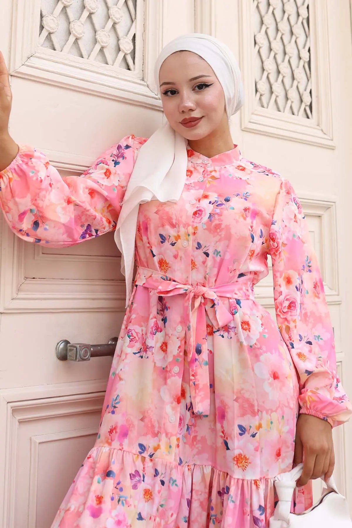 Patterned Hijab Dress, view 2