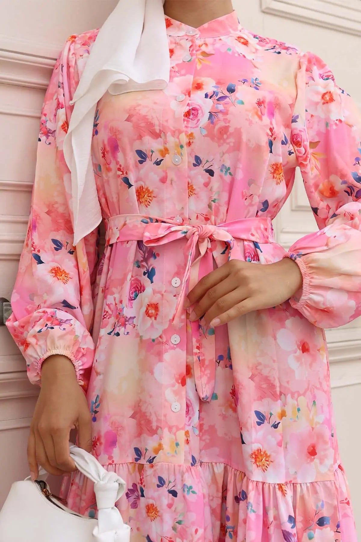 Patterned Hijab Dress, view 3
