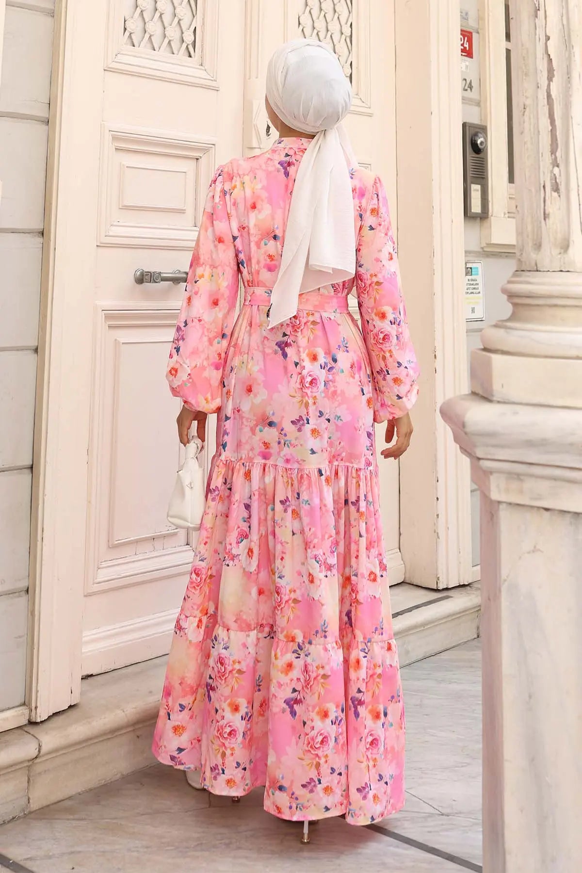 Patterned Hijab Dress, view 5