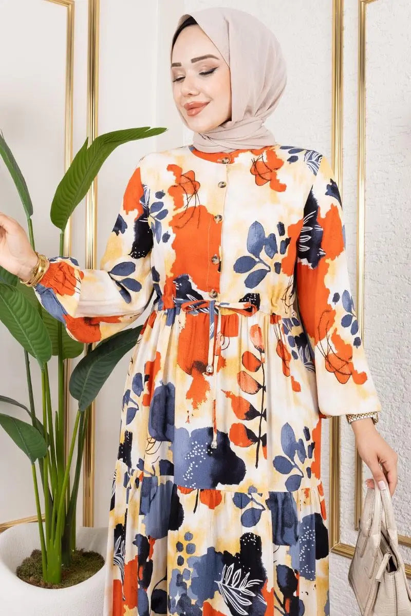 Tunnel Waist Hijab Dress, view 3