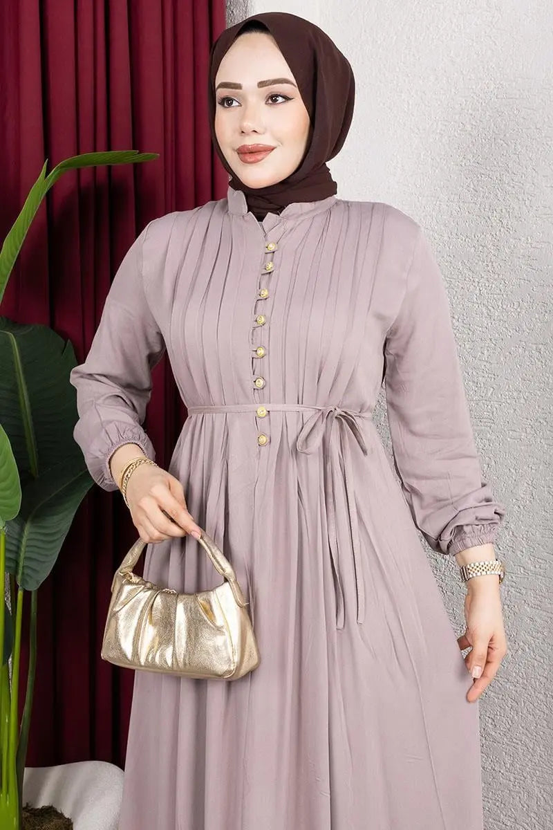Belmando Dress With Gold Buttons, view 3