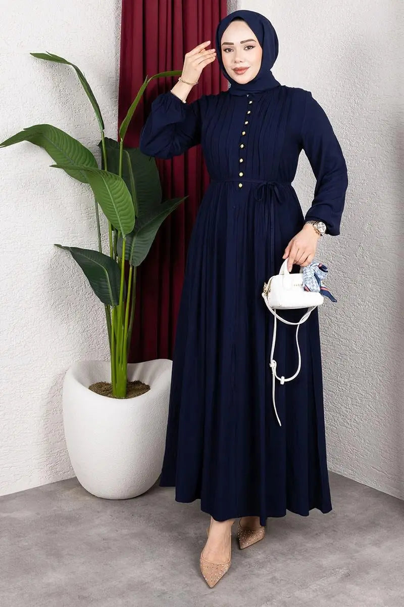 Belmando Dress With Gold Buttons, view 2
