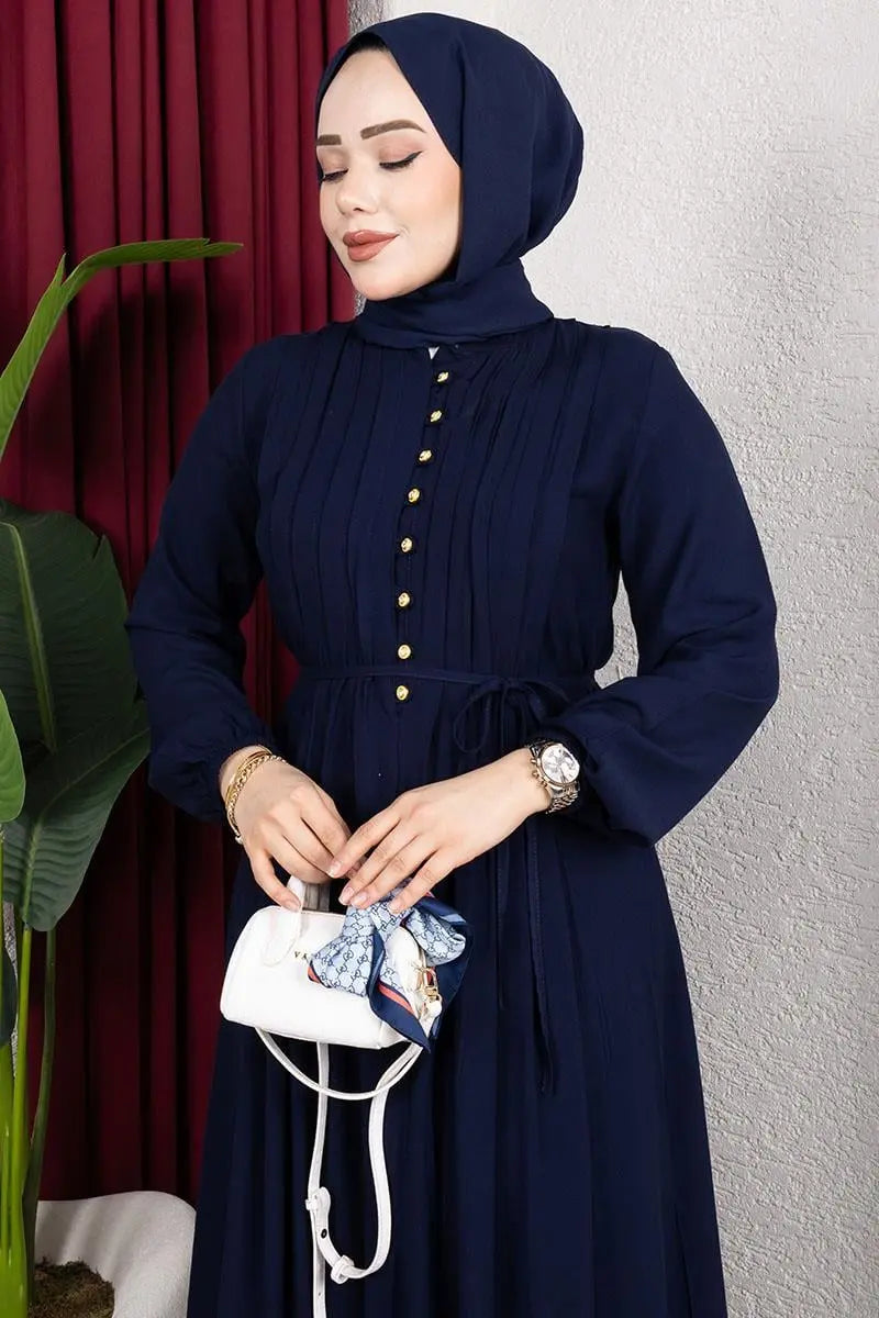 Belmando Dress With Gold Buttons, view 3