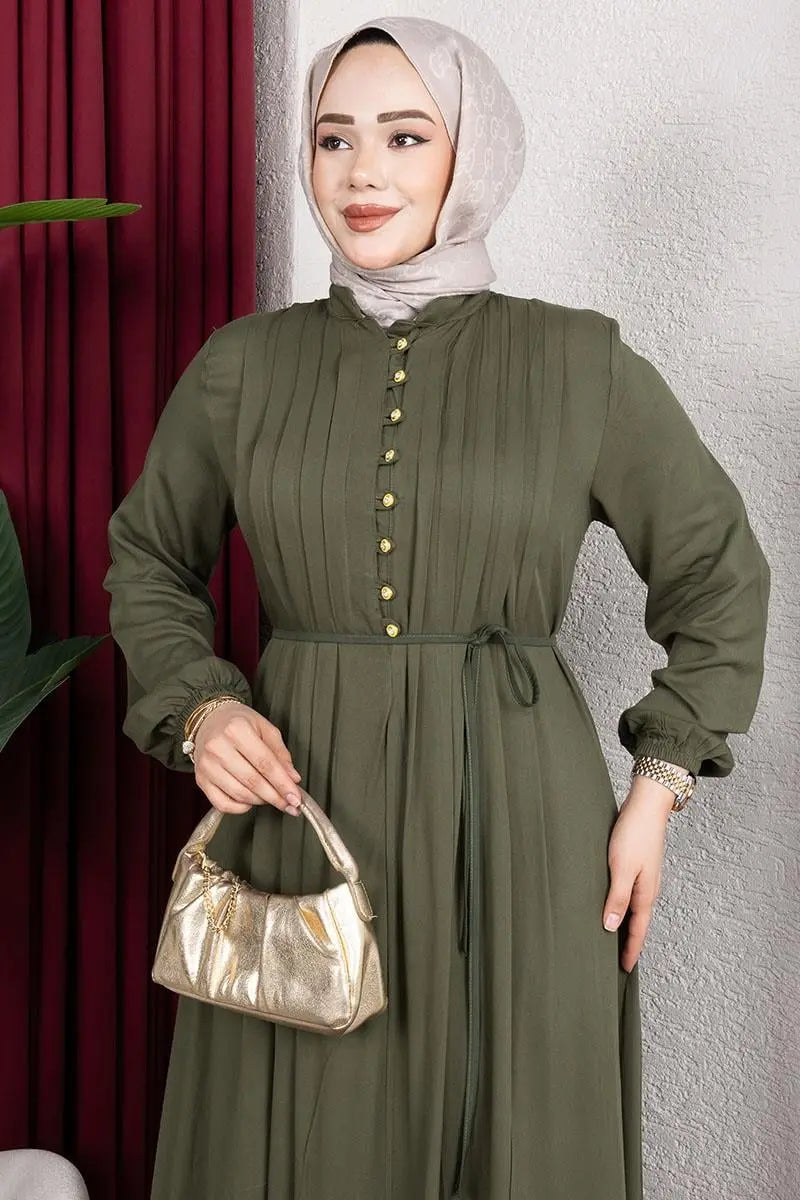 Belmando Dress With Gold Buttons, view 2