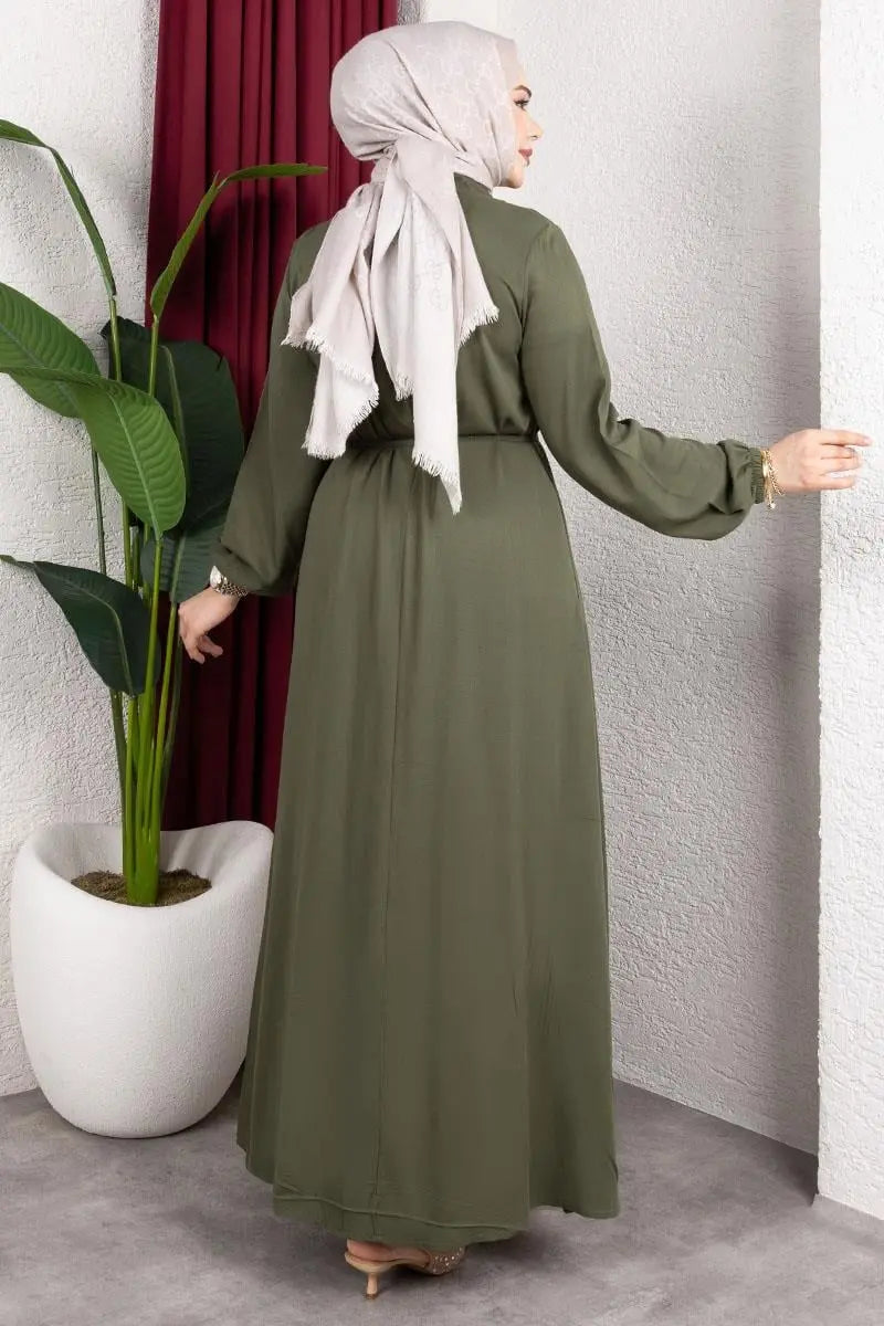 Belmando Dress With Gold Buttons, view 4