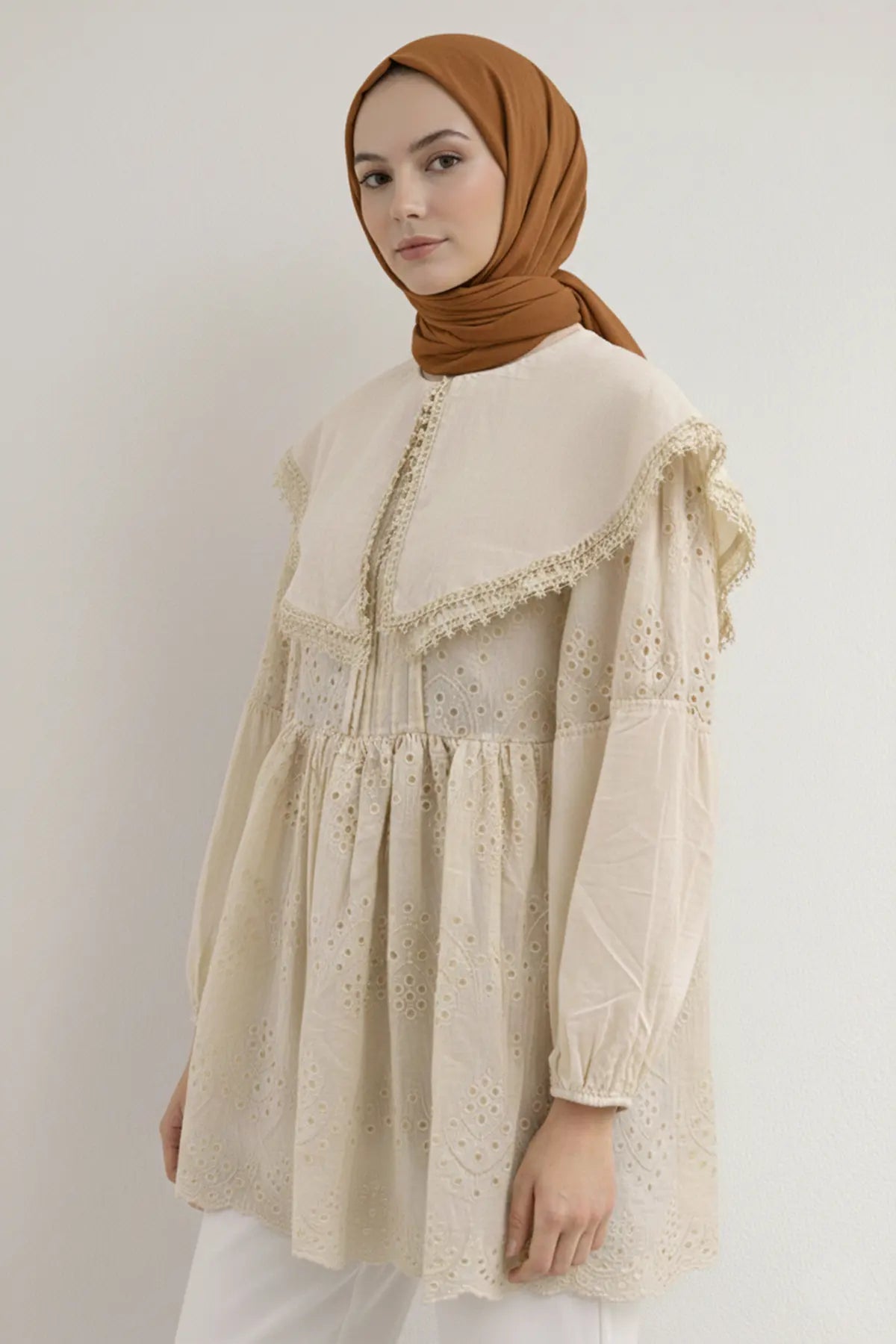Peter Pan Collar Lace Tunic, view 2