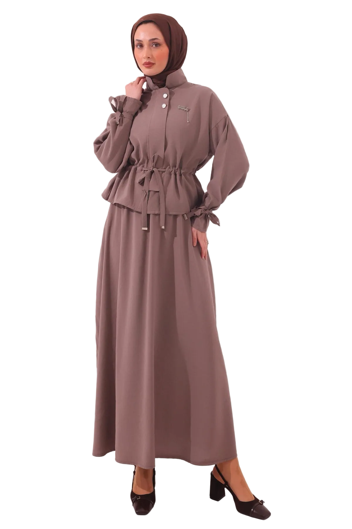 Two-Pieces Modest Set with Brooch – Vison by NEOMODEST