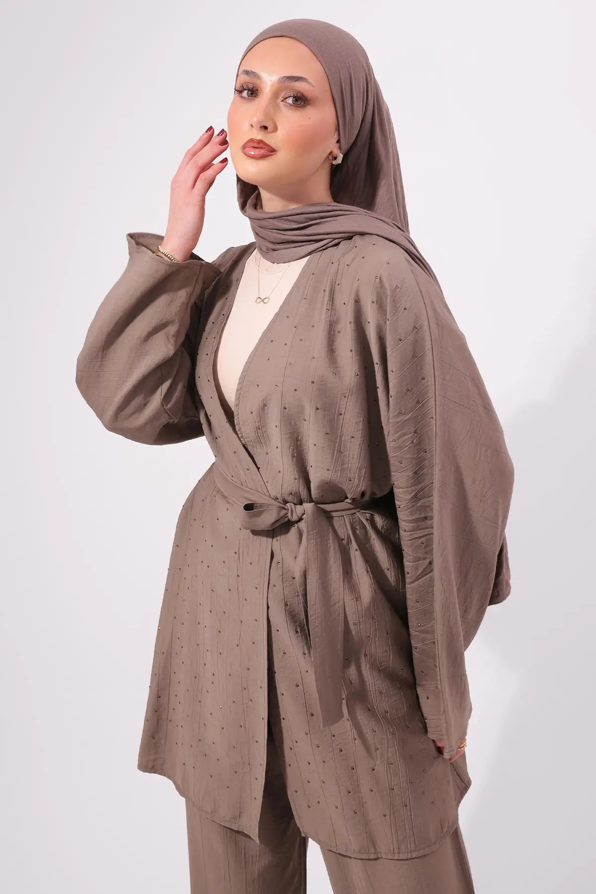 Stone Embellished Two-piece Set, view 3