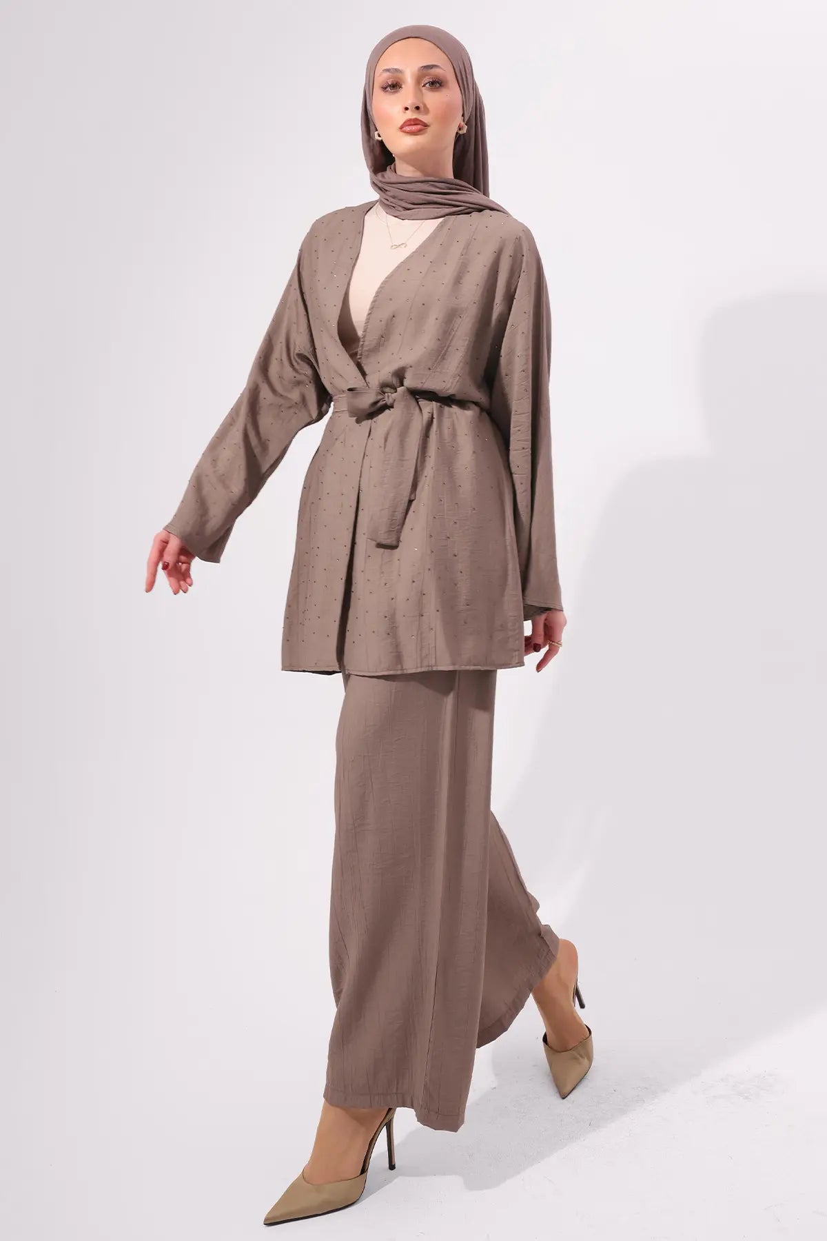 Stone Embellished Two-piece Set, view 4