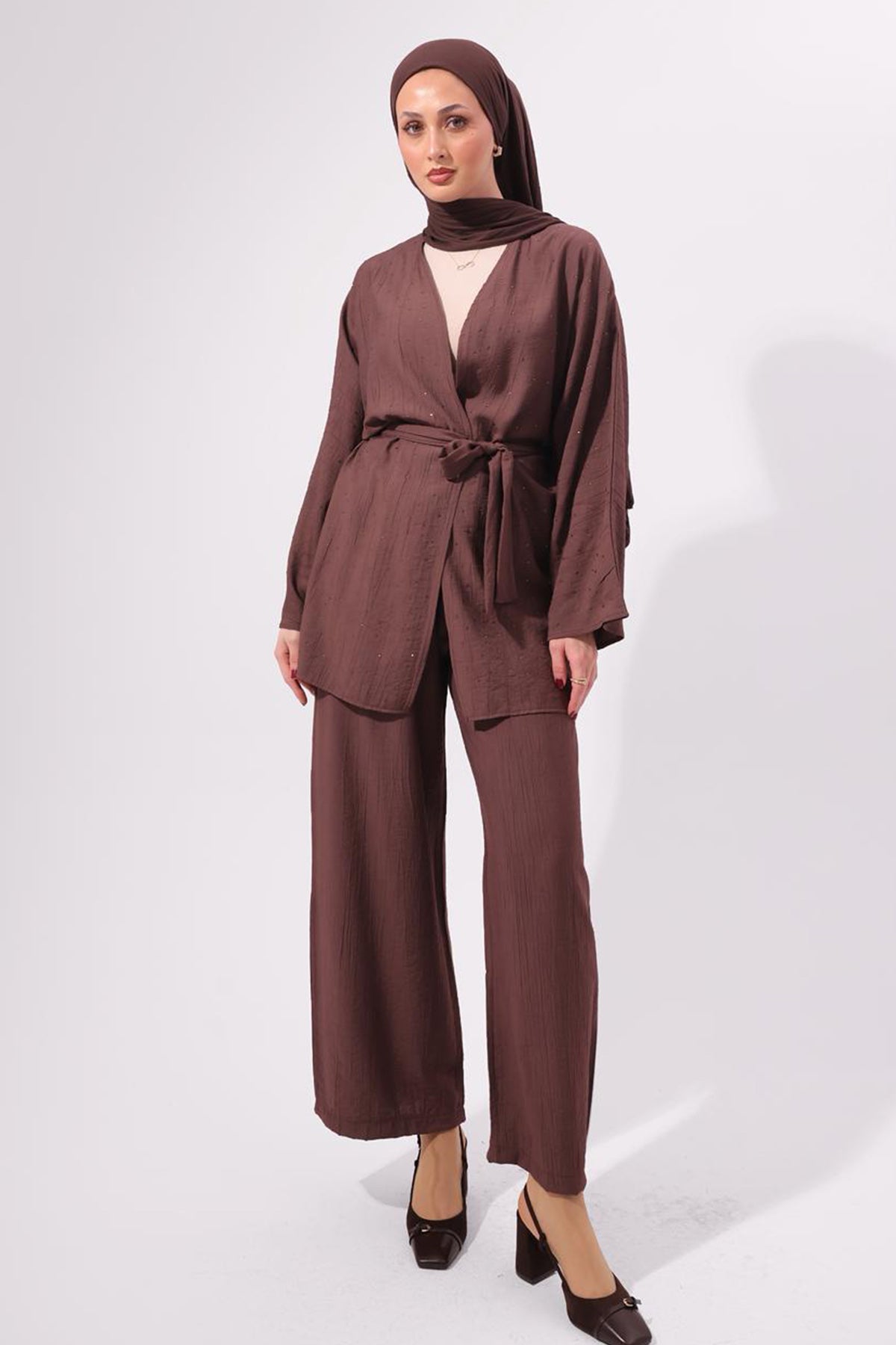Stone Embellished Two-piece Set by NEOMODEST