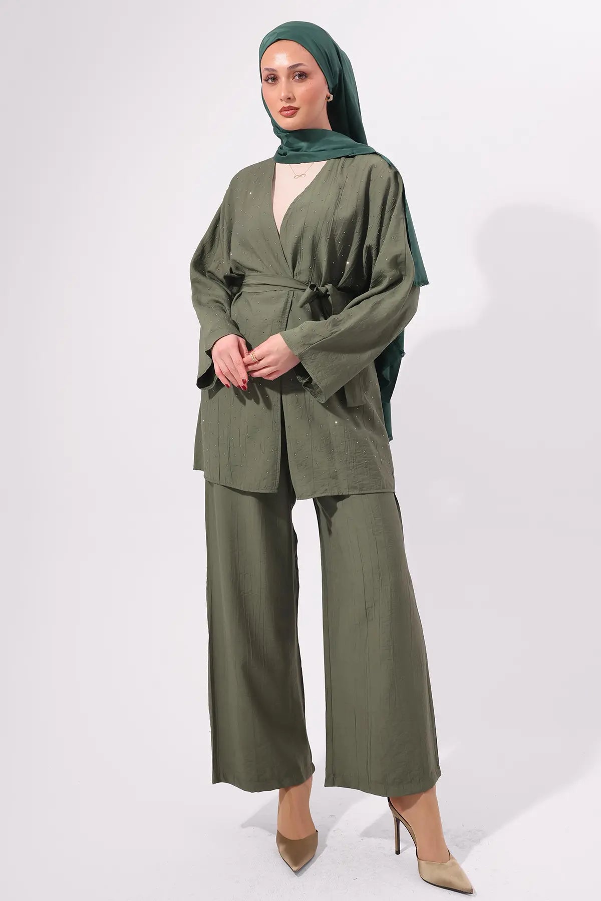 Stone Embellished Two-piece Set, view 3