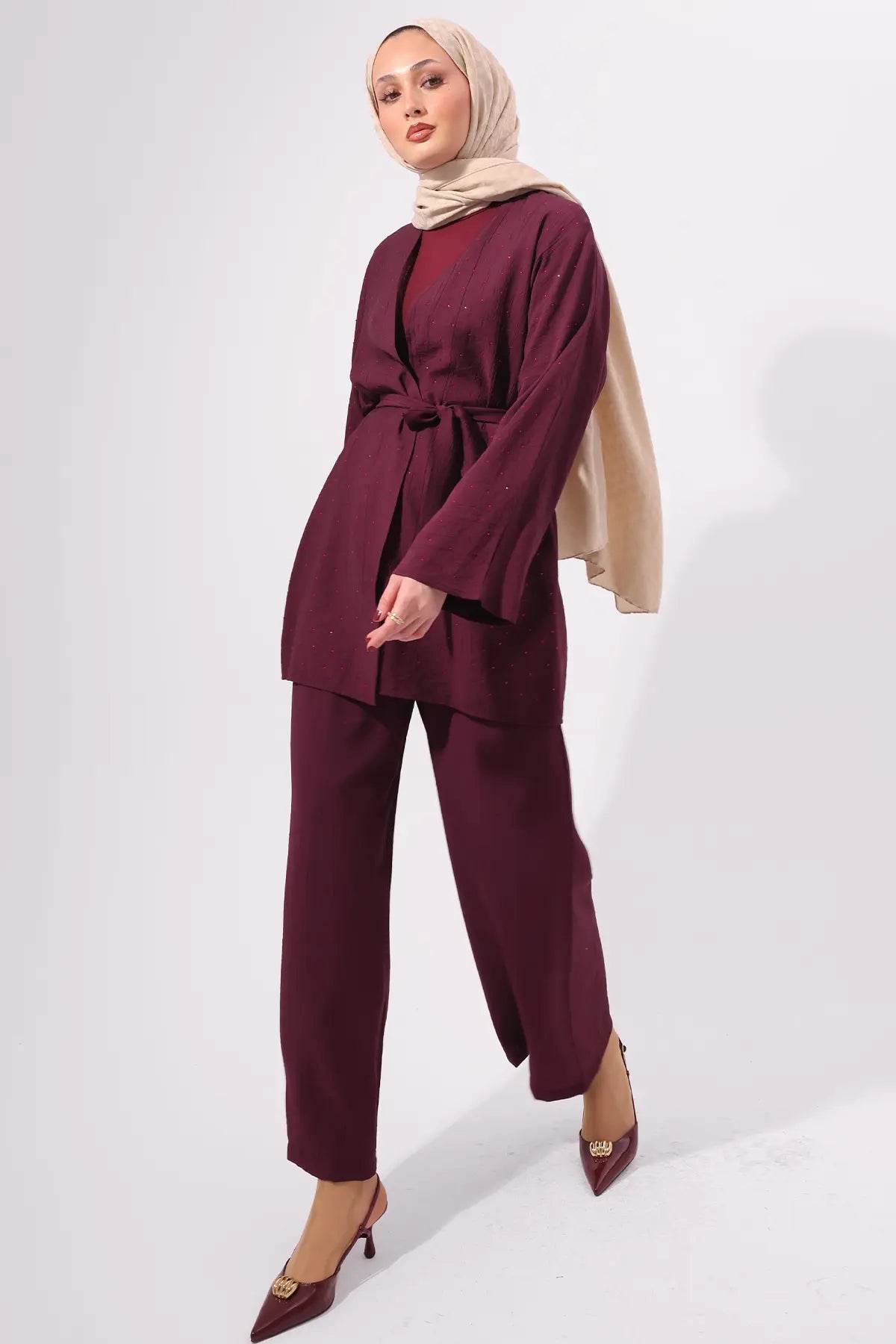 Stone Embellished Two-piece Set, view 2