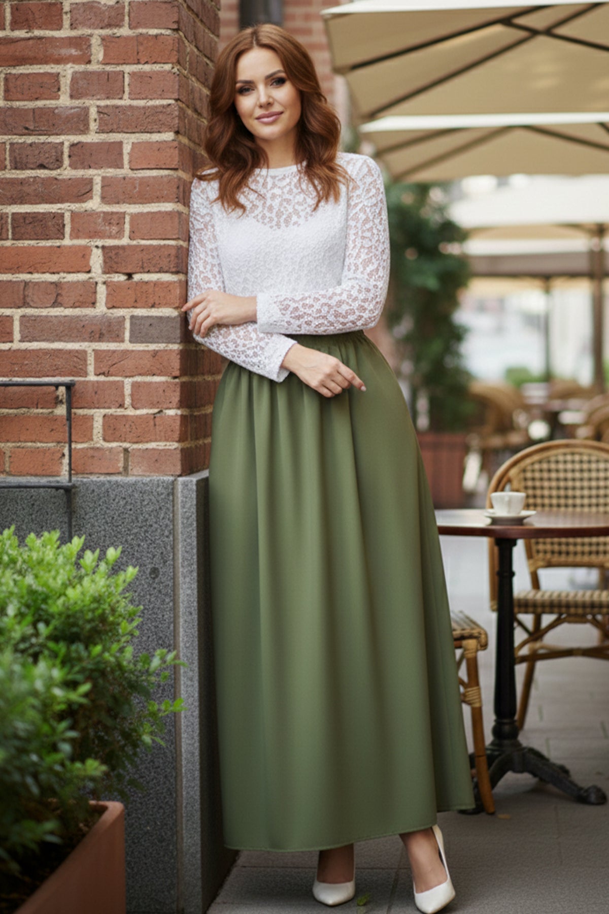 Elastic Waist Double Skirt by NEOMODEST