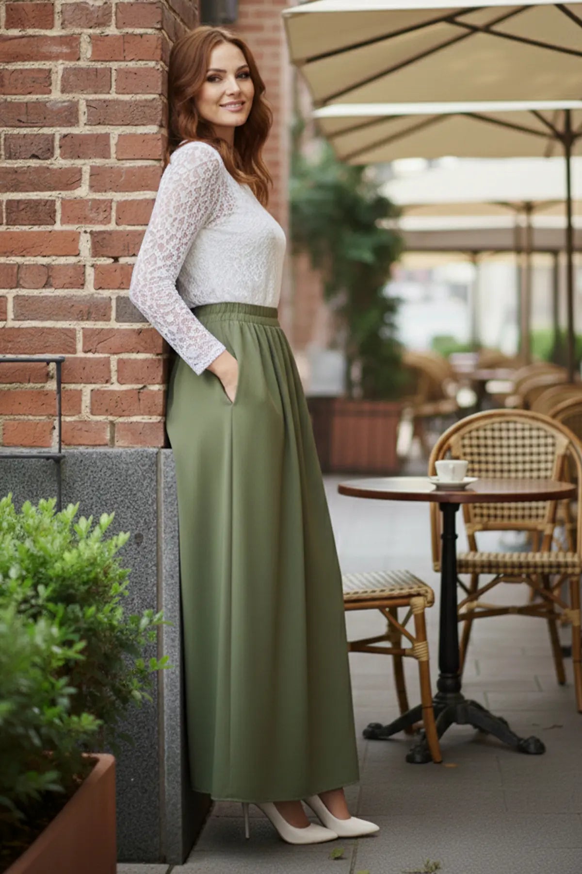 Elastic Waist Double Skirt, view 2