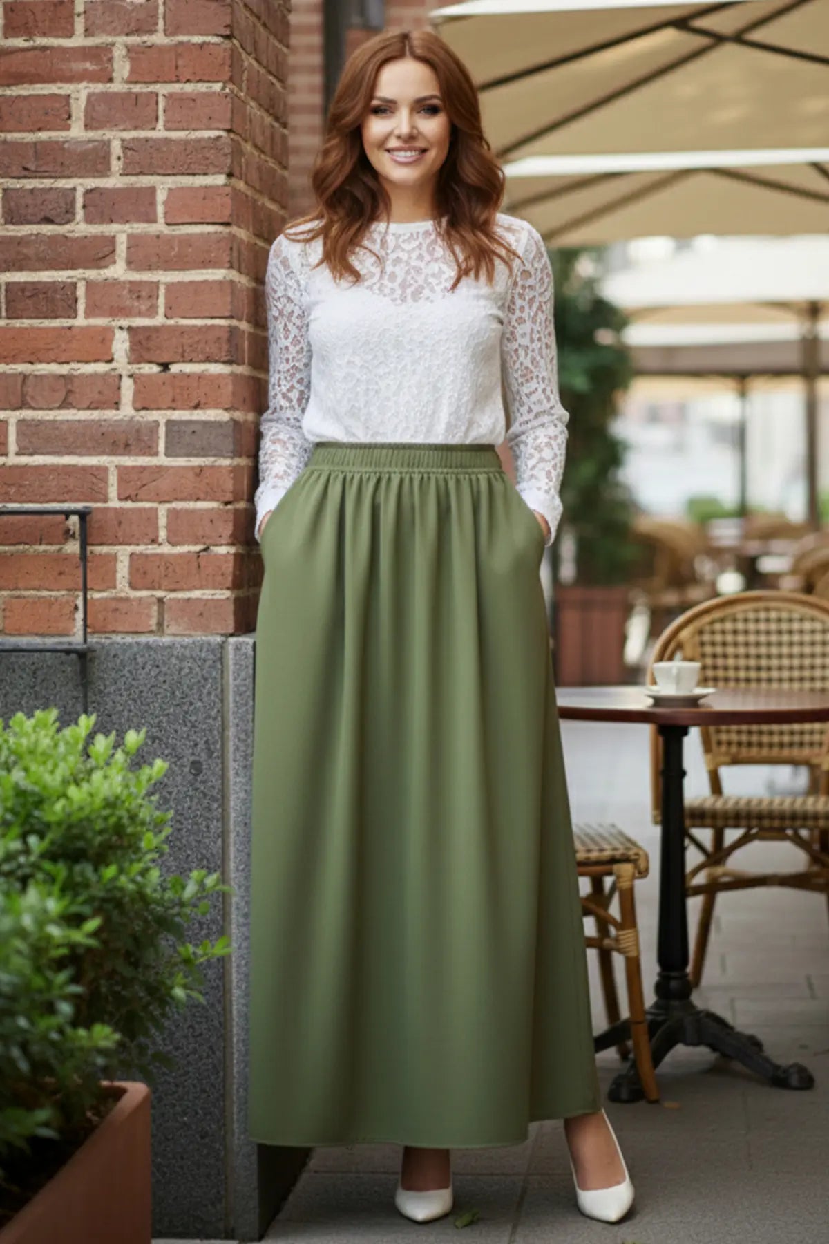 Elastic Waist Double Skirt, view 3