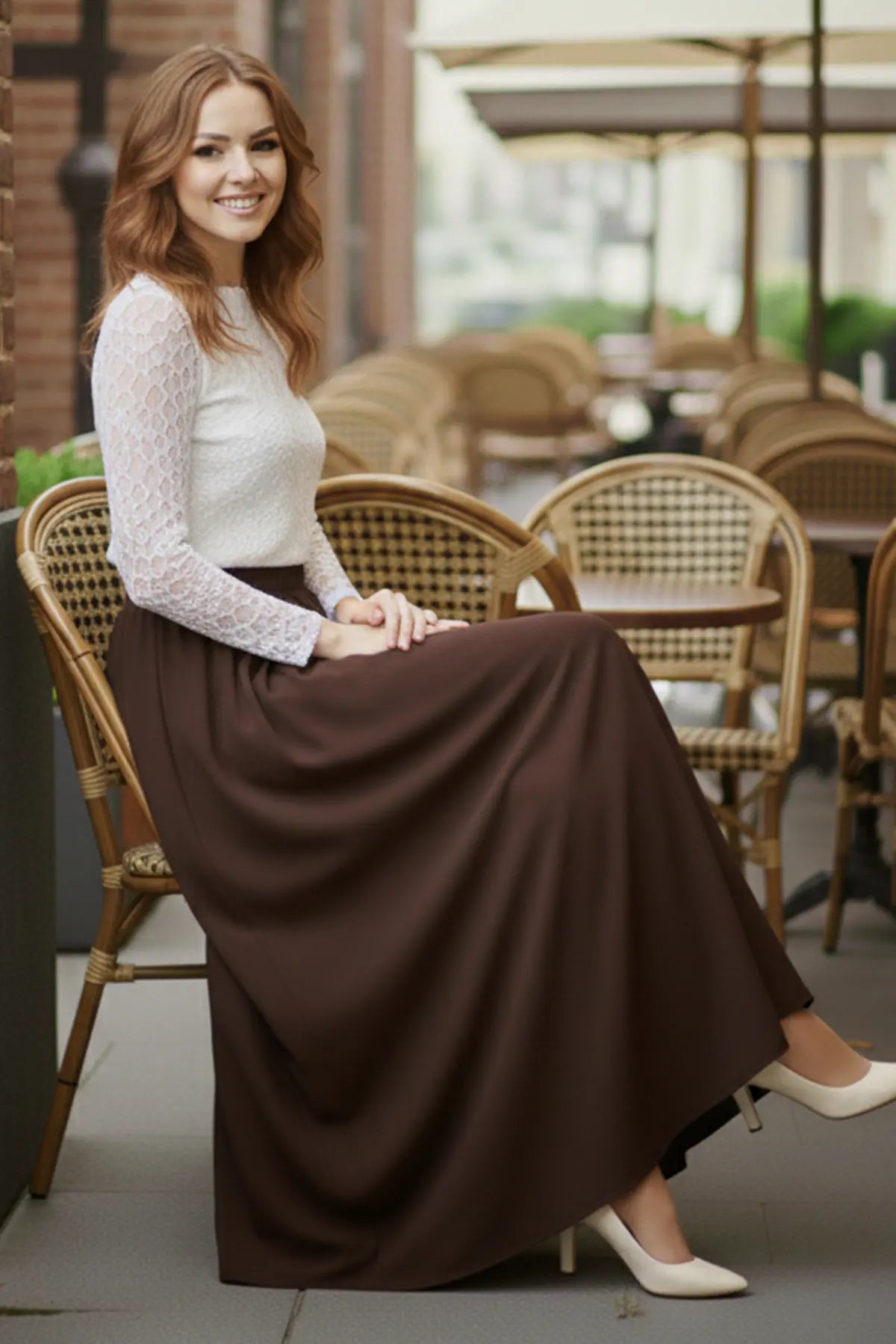 Elastic Waist Double Skirt, view 2