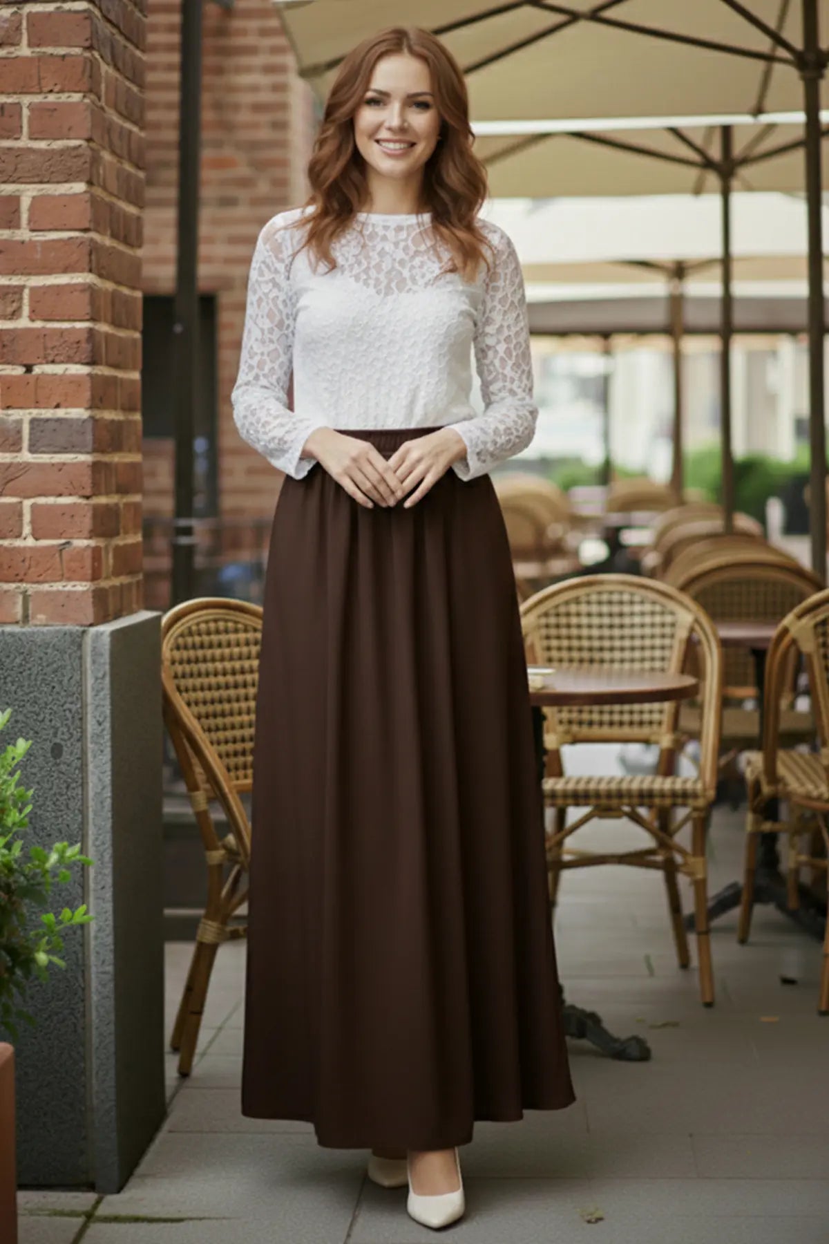 Elastic Waist Double Skirt, view 3