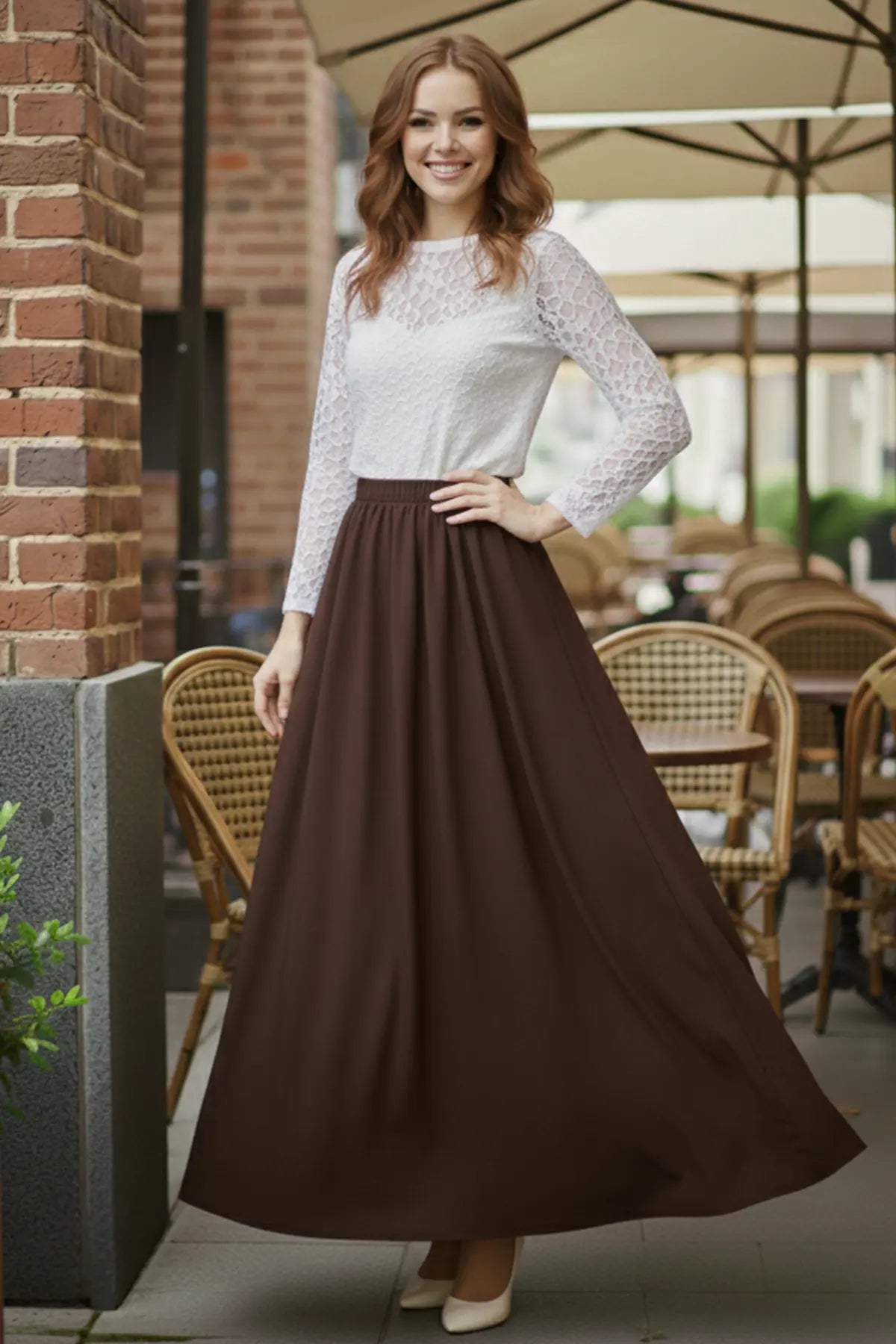 Elastic Waist Double Skirt, view 4
