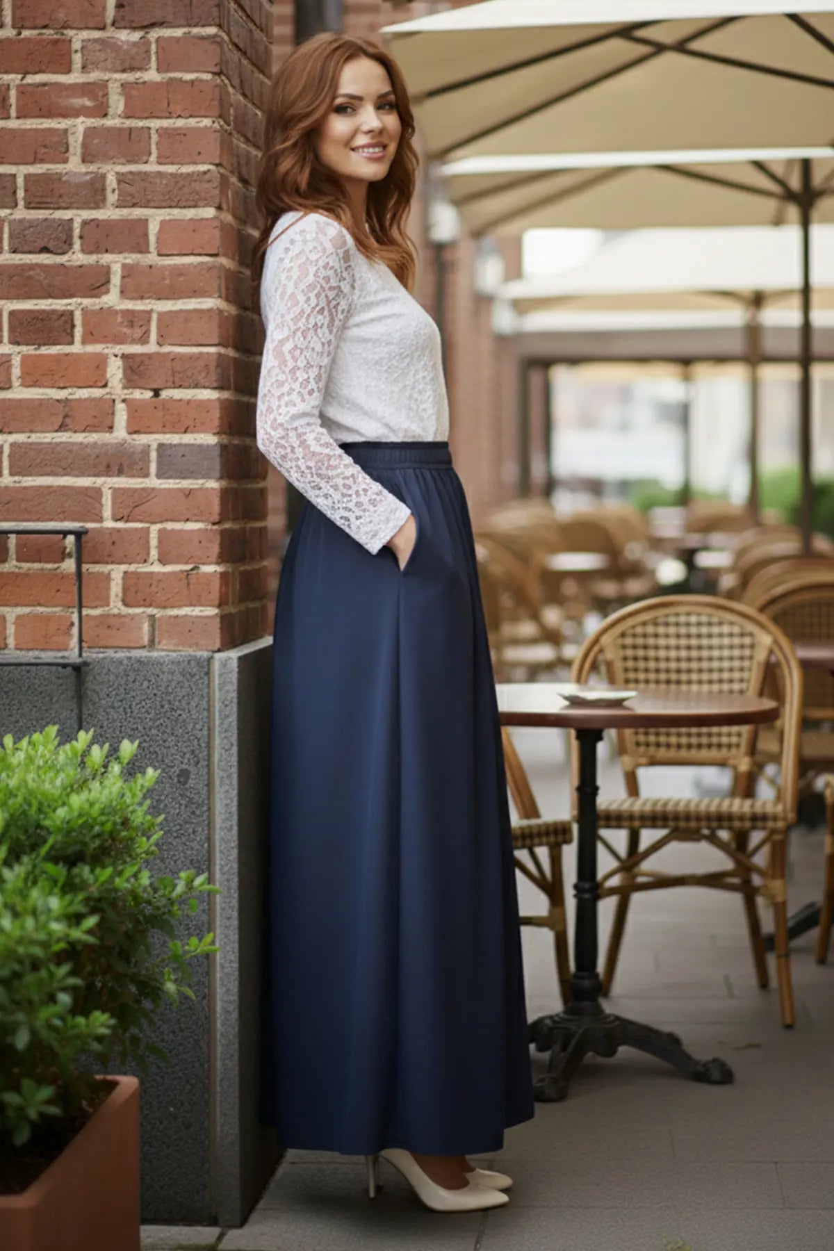 Elastic Waist Double Skirt, view 2