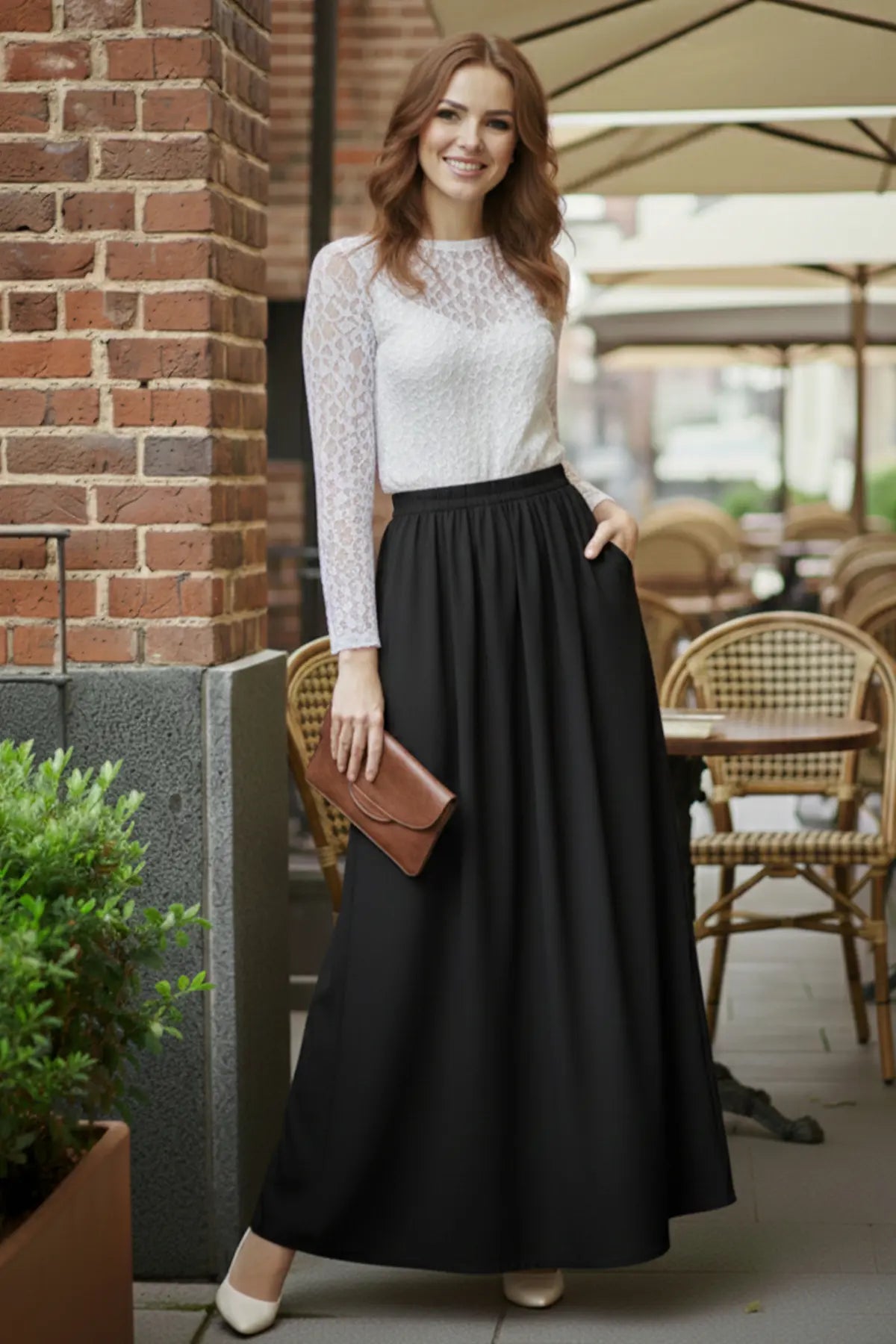 Elastic Waist Double Skirt, view 2
