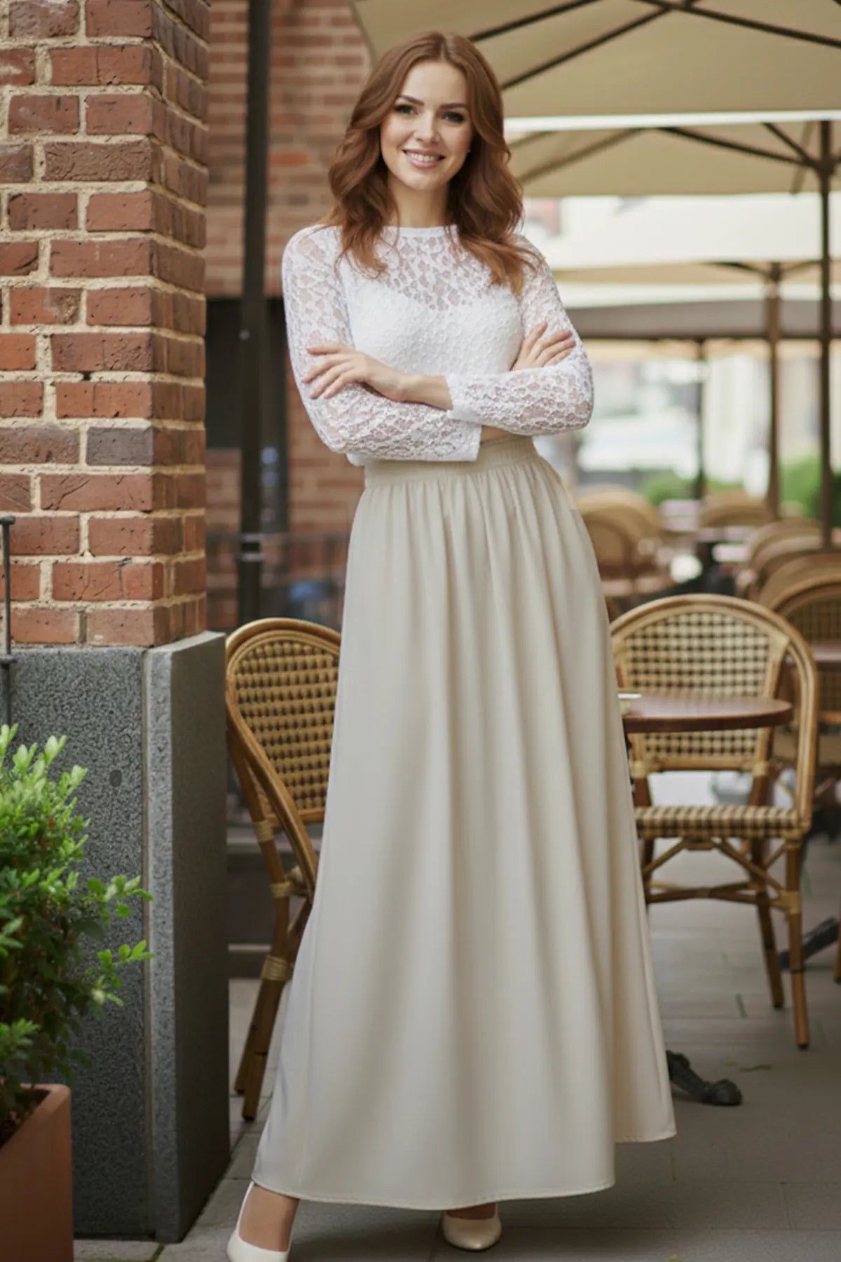 Elastic Waist Double Skirt, view 2