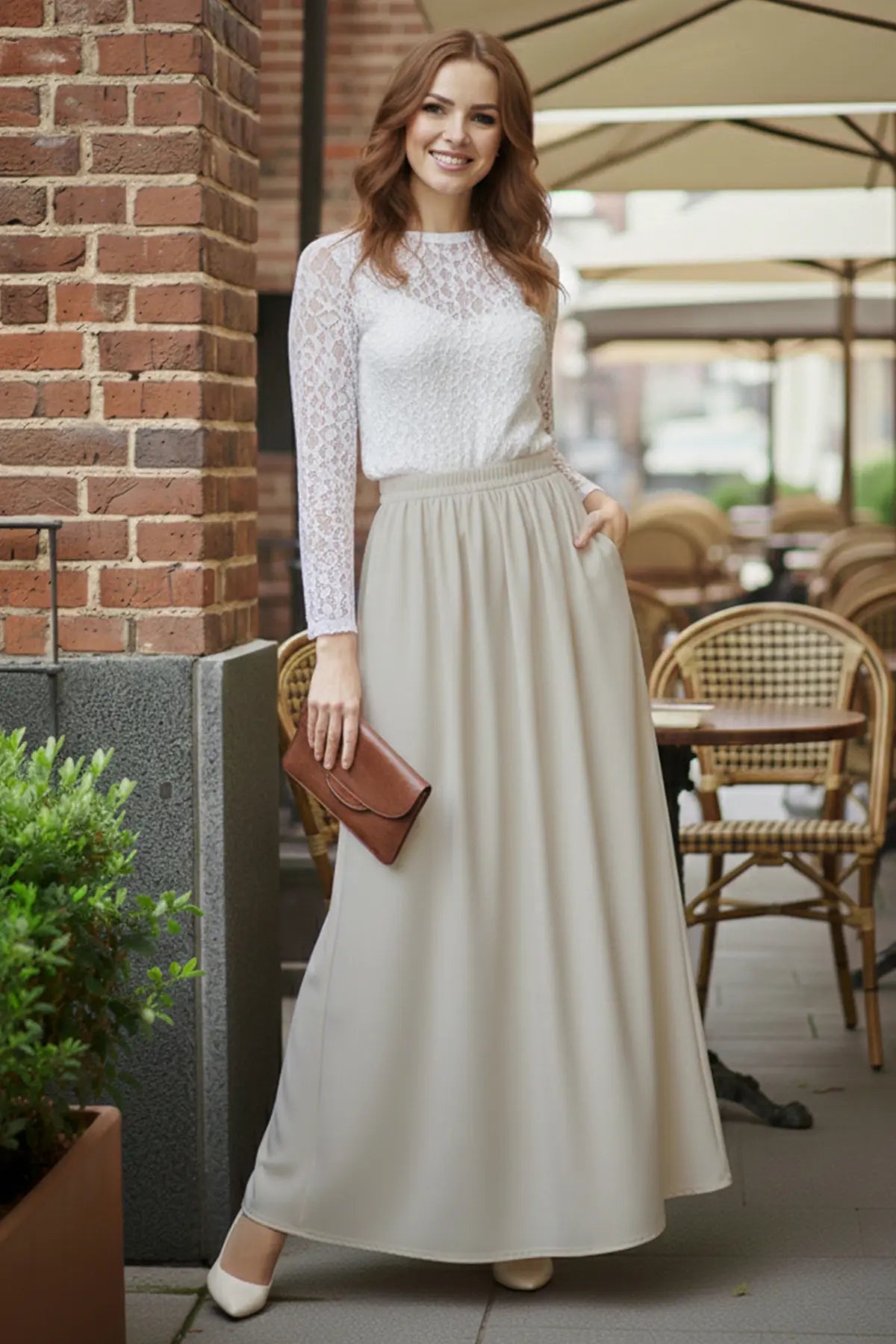 Elastic Waist Double Skirt, view 5