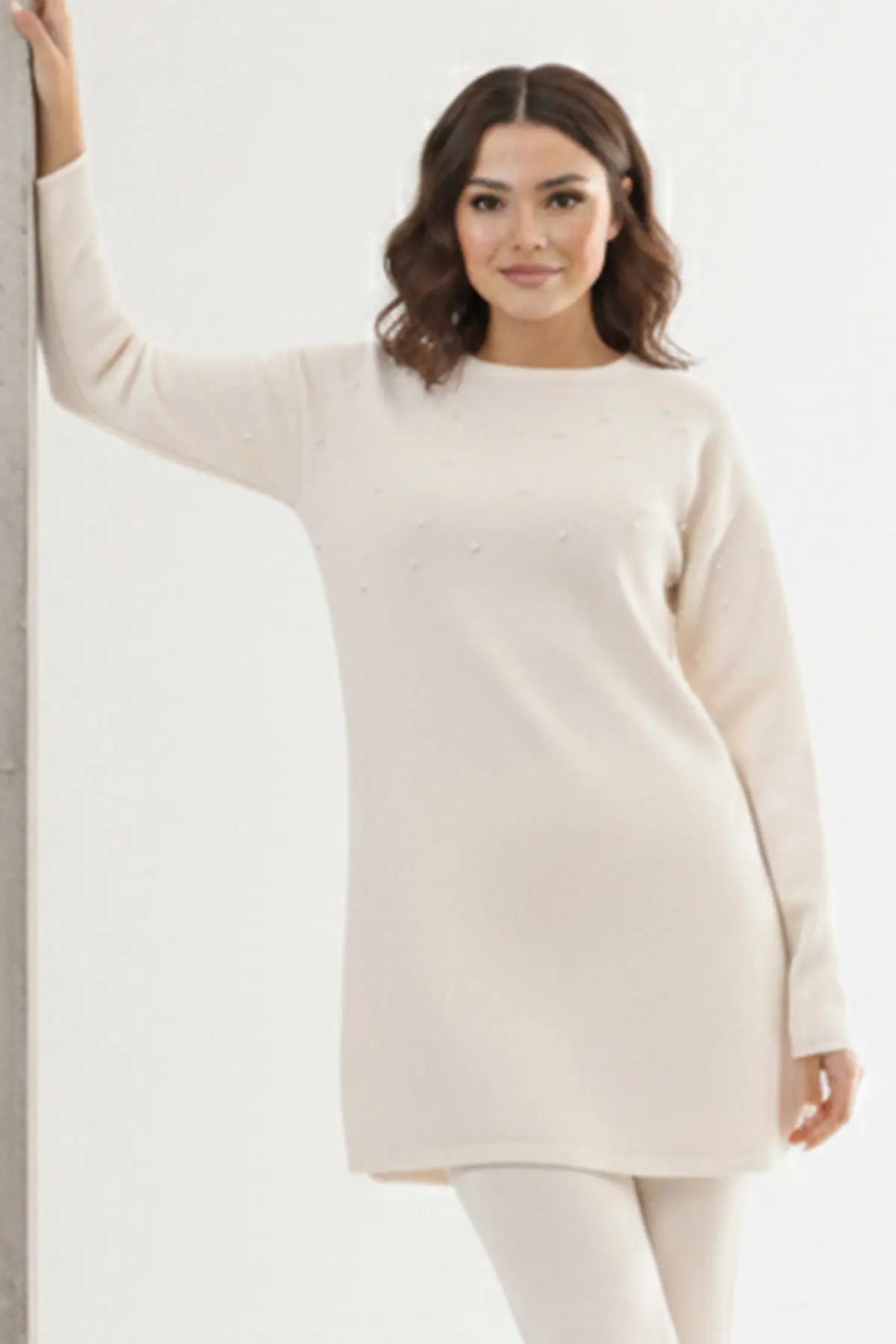 Stone Detail Knitted Tunic, view 4