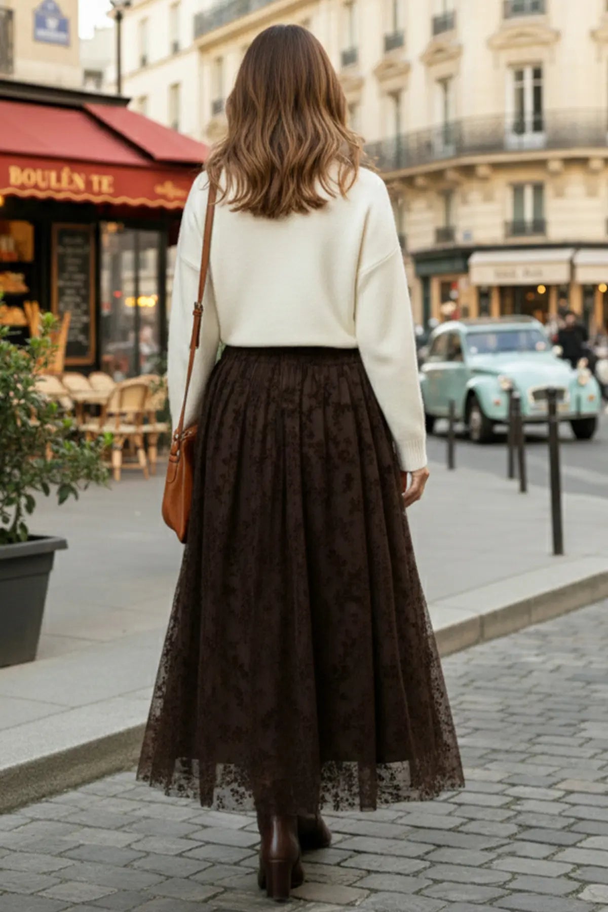 Flock Print Skirt, view 4