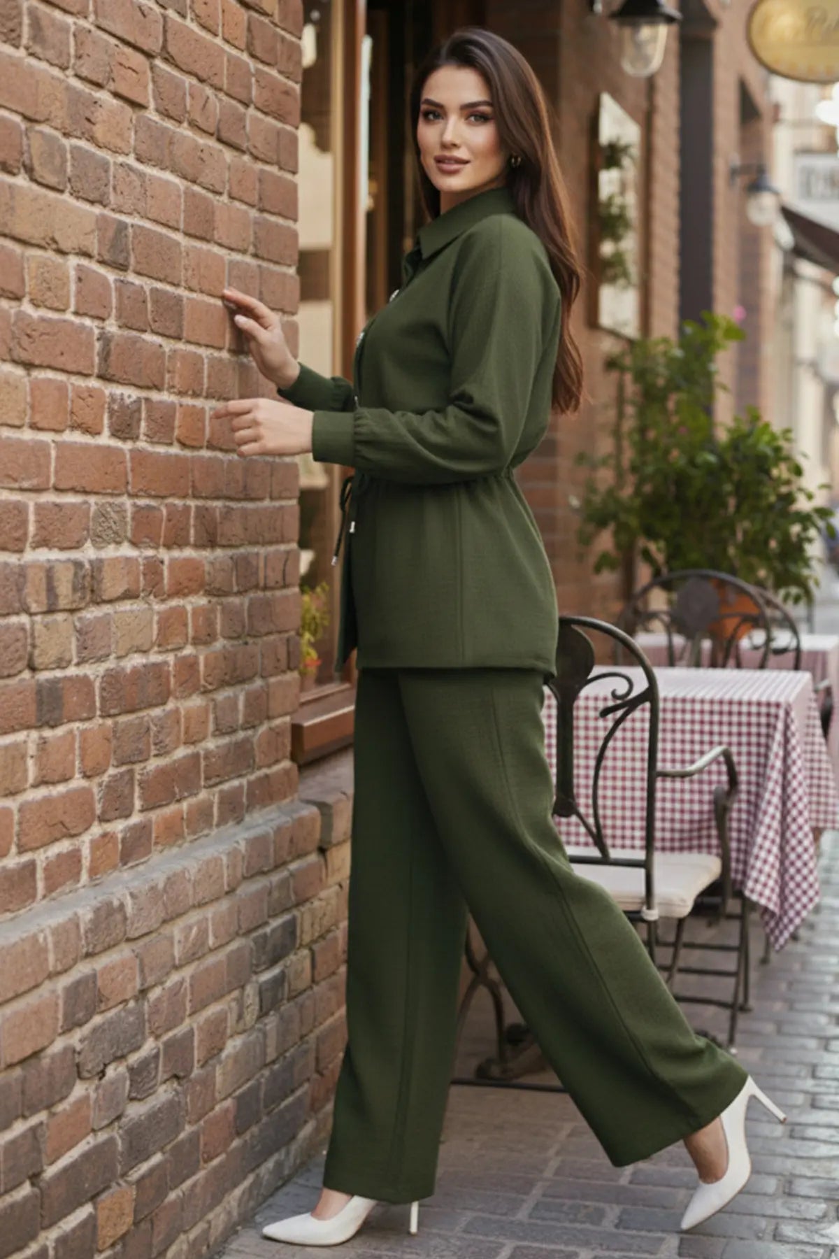 Buttoned Two-piece Set, view 2